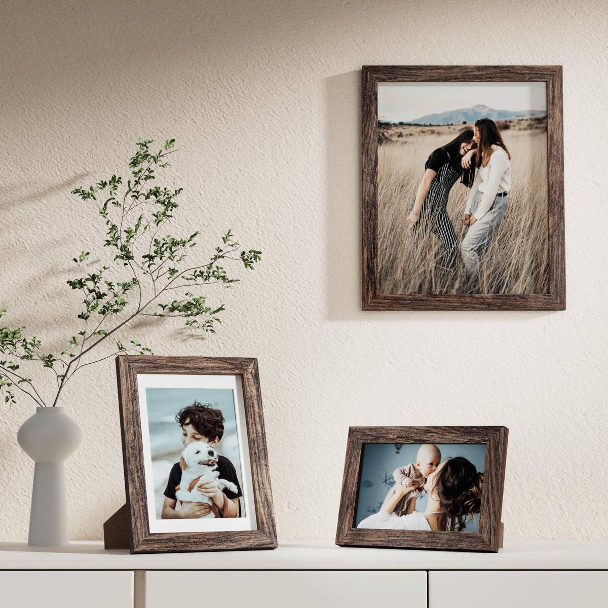 10 Pack Picture Frames Collage Wall Decor Brown - Vittanly Official Imagery - 6