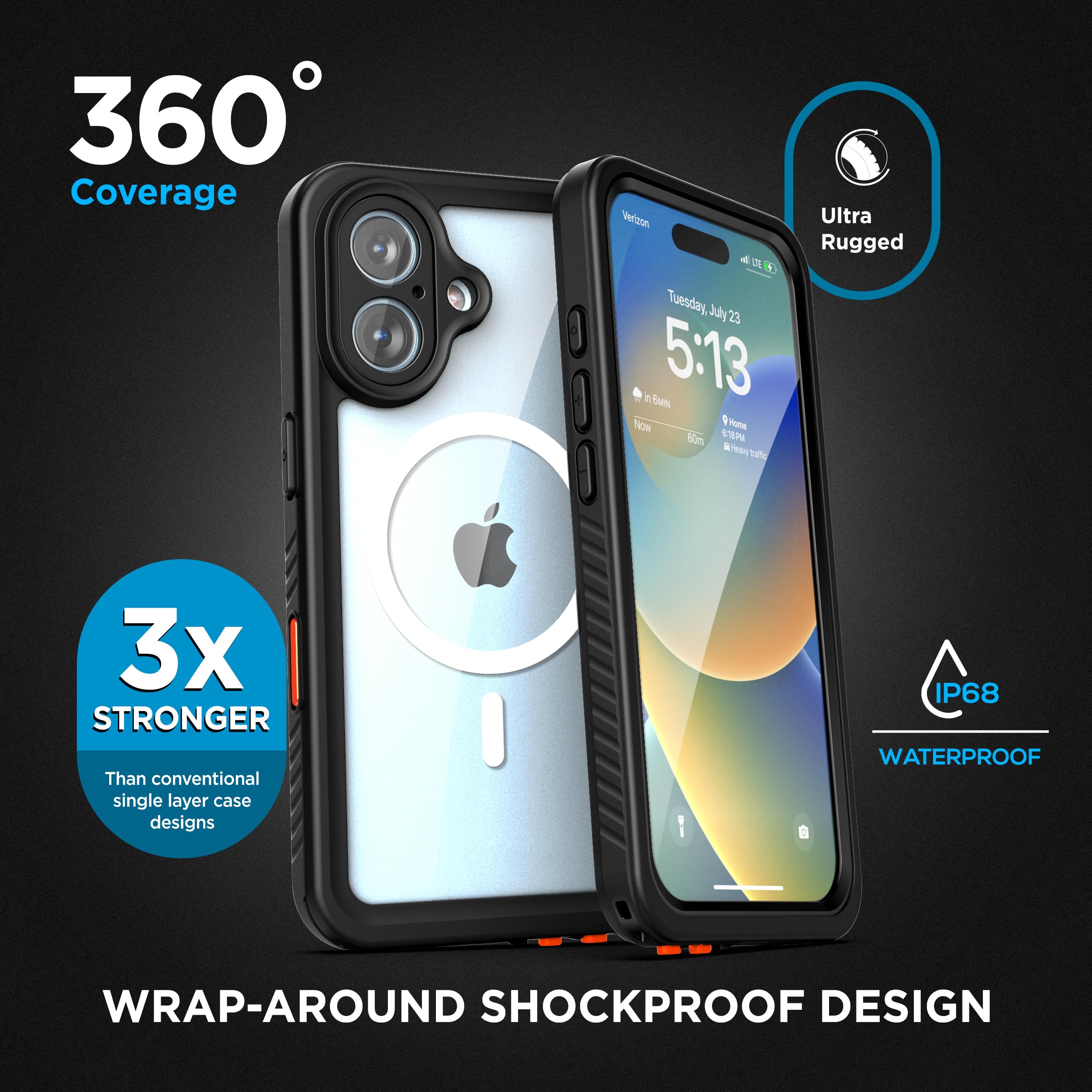 Encased for iPhone 16 Waterproof Case with Belt Clip Holster - ENCASED Official Imagery - 8