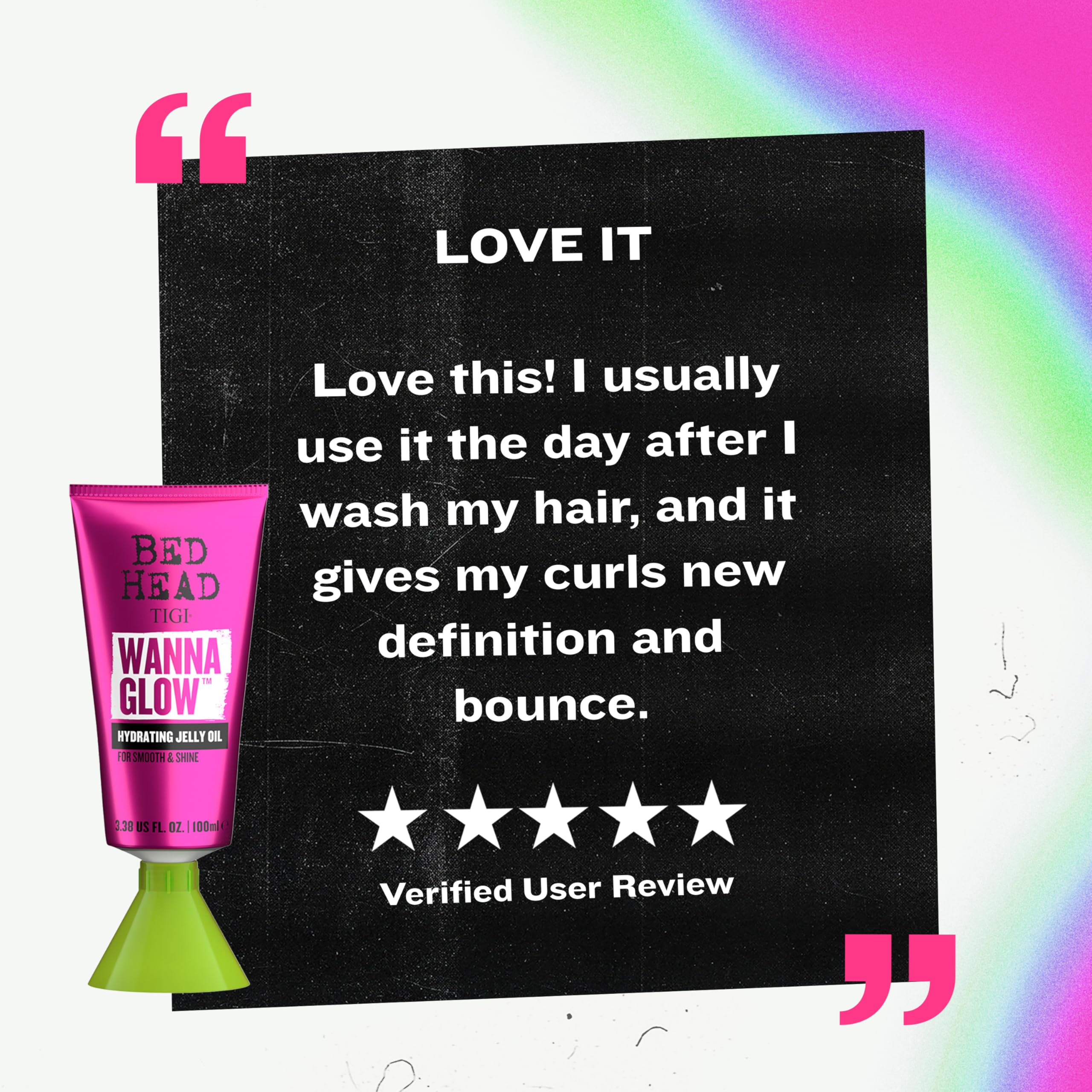 TIGI Bed Head by TIGI Wanna Glow Hydrating Jelly Oil for Shiny Smooth Hair 3.38 fl oz