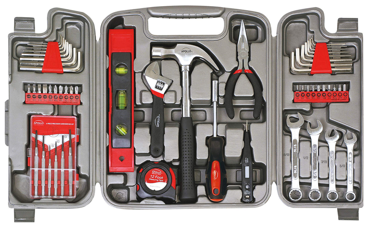 Apollo Tools 53 Piece Home Repair Tool Set Red DT9408 - Apollo Official Imagery - 2