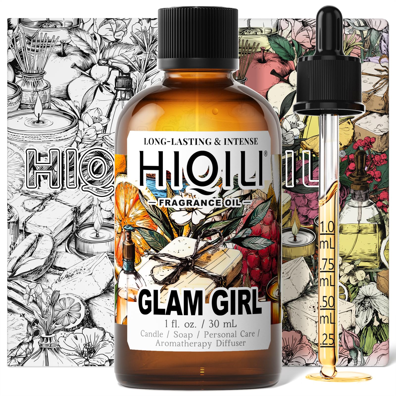 HIQILI Glam Girl Fragrance Oil for Candle, Soap, Inspired by - Product Imagery