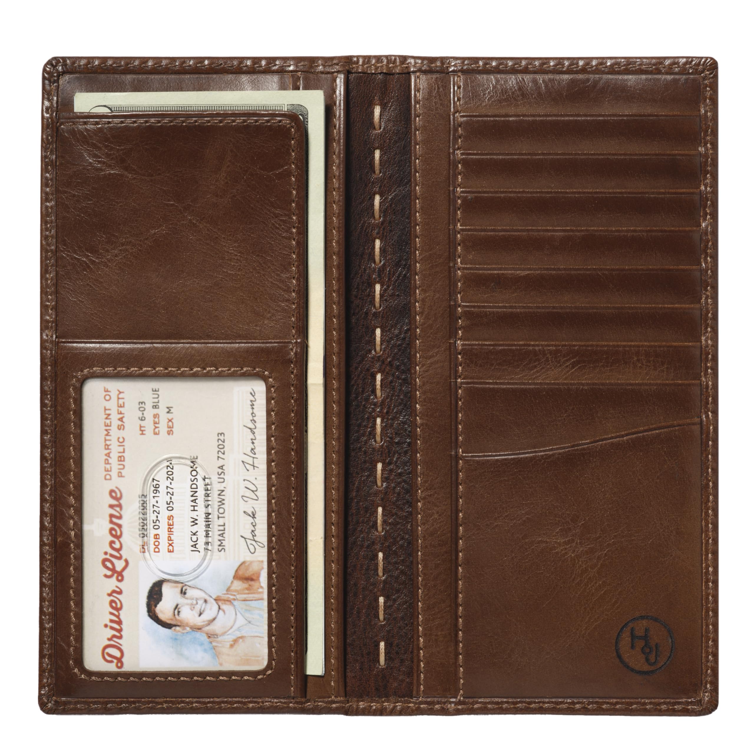 House of Jack Co. Deer Ornament Long Bifold Rodeo Wallet, Hunting Wallet