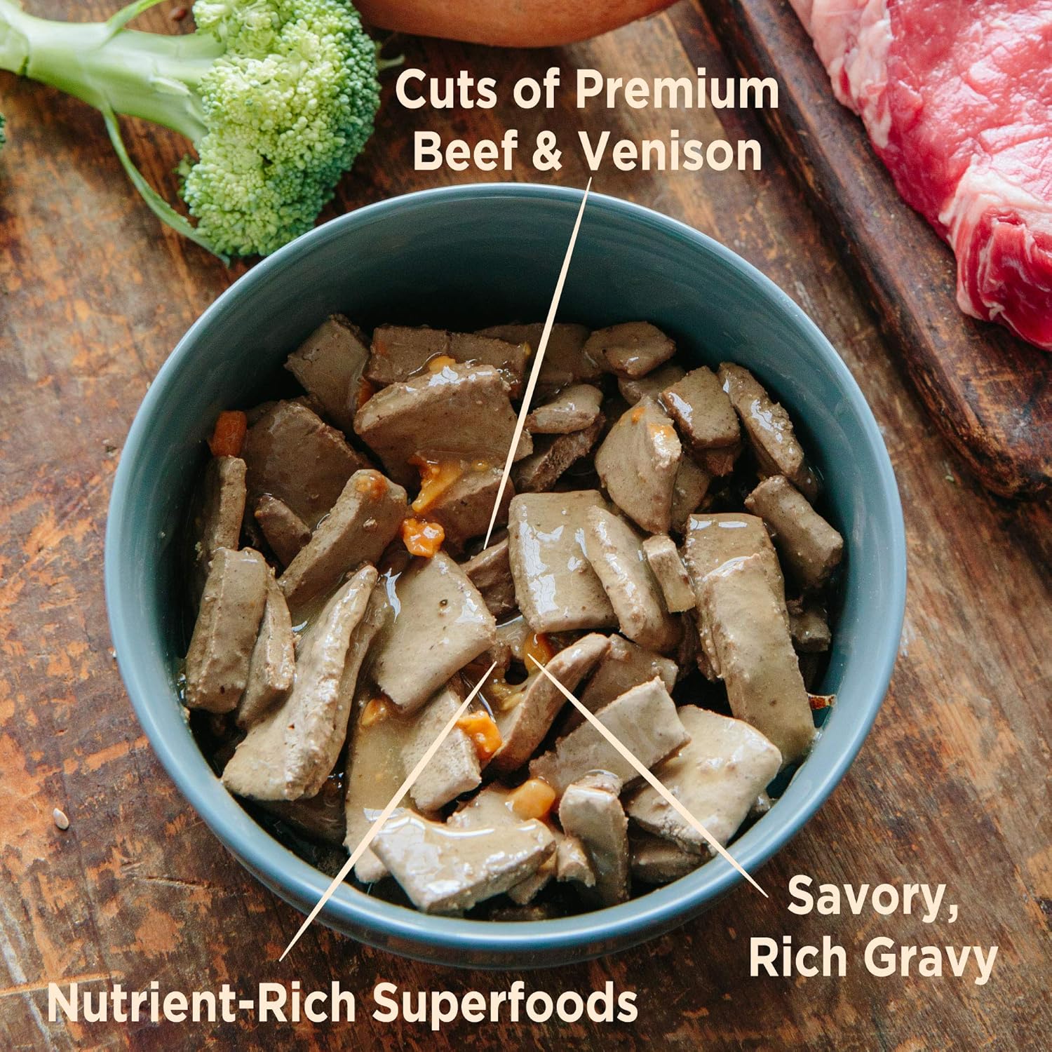 Canned dog food by Wellness CORE, grain-free wet dog food with hearty cuts of natural ingredients in a can.