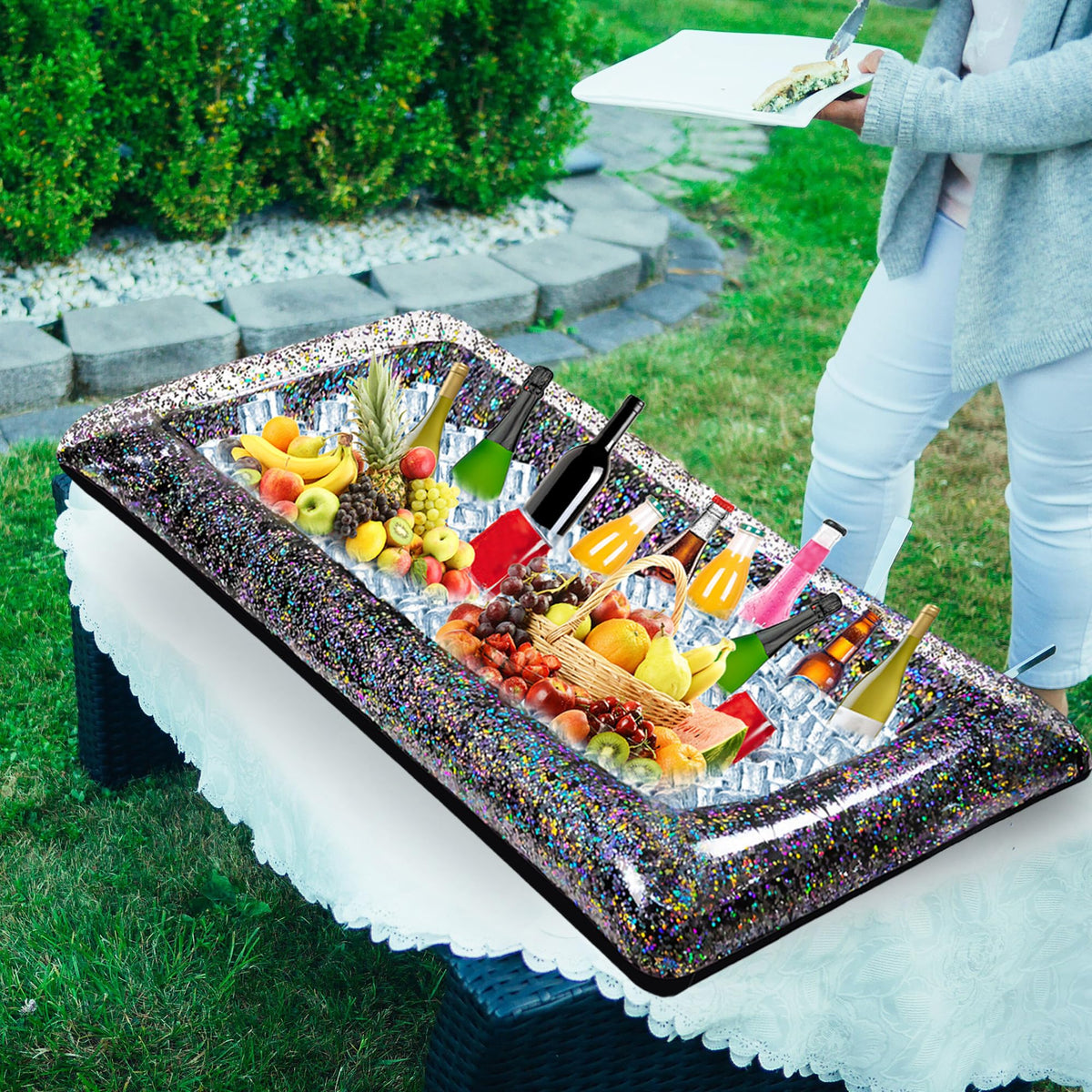 Inflatable Glitter Serving Bar 3Pcs with Drain Plug New - Animsco Official Imagery - 7