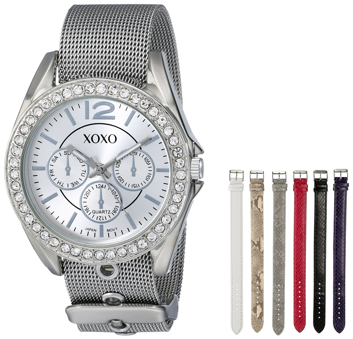 XOXO Women s XO9053 Rhinsetone Accented Watch with - XOXO Official Imagery - 3