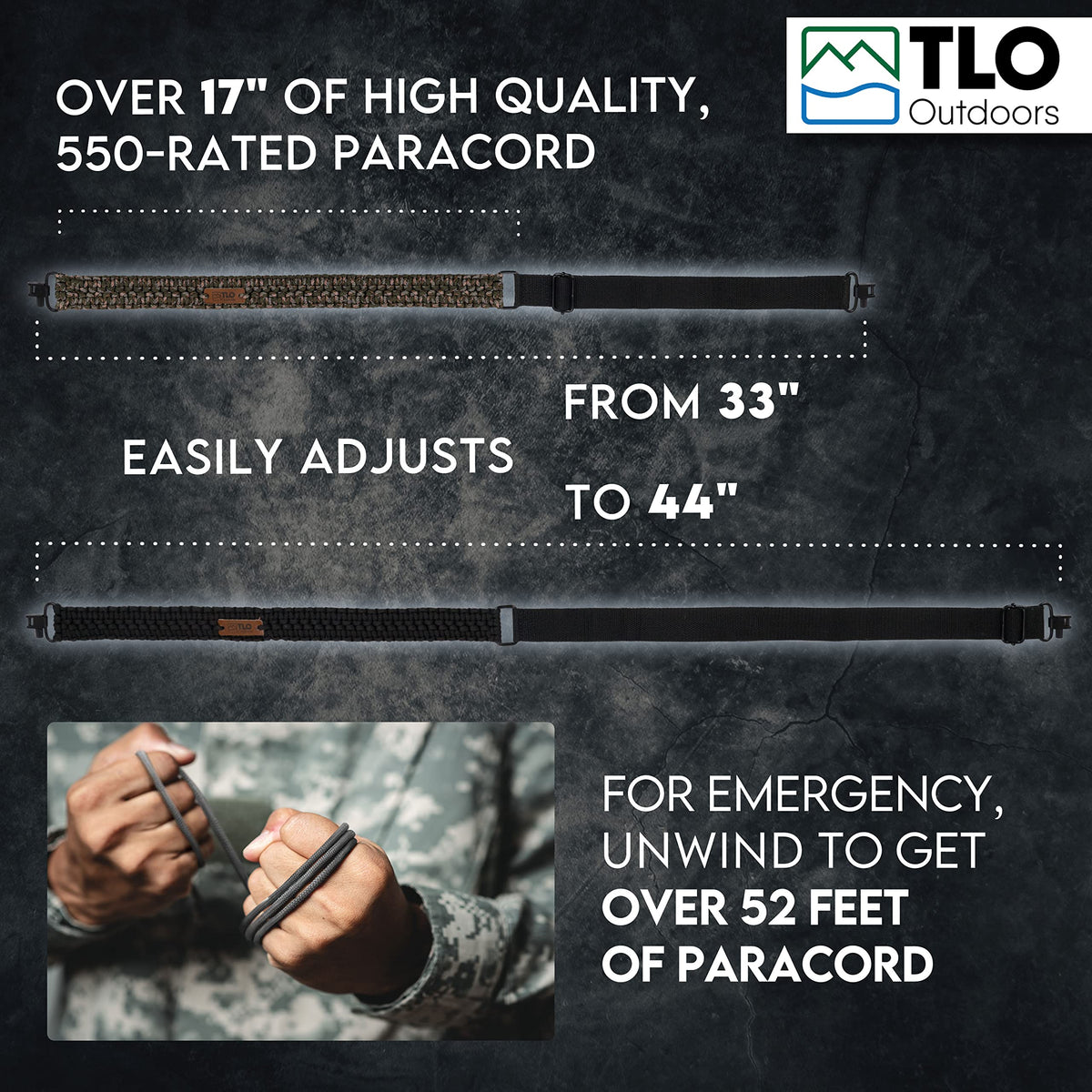 Paracord Gun Sling - TLO Outdoors Official Imagery - 7