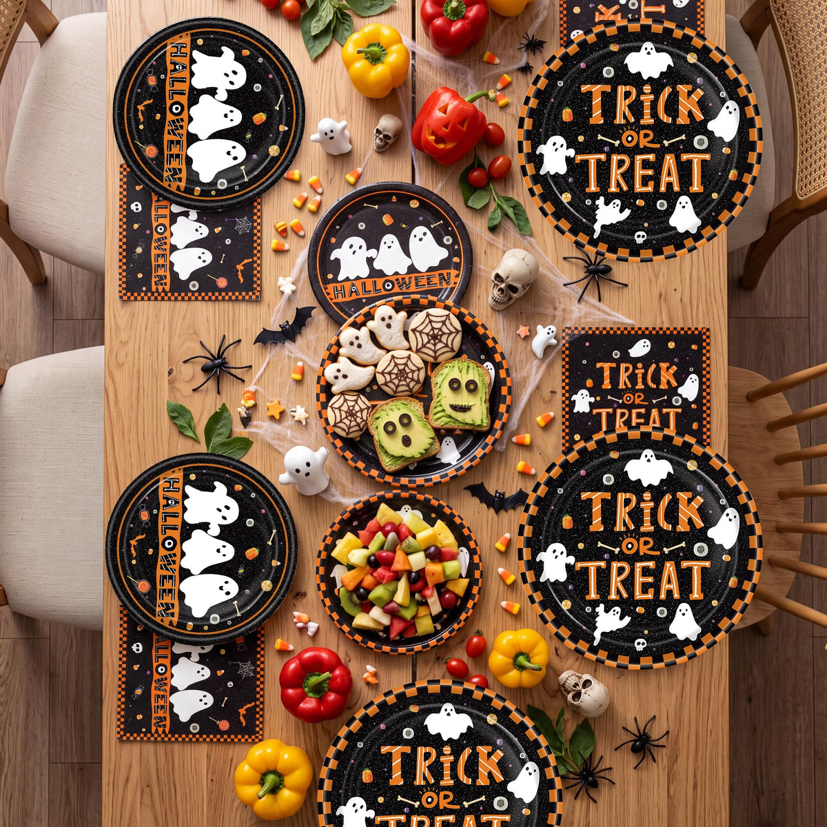 150Pcs Halloween Party Supplies Cute Ghost Trick or Treat - KLYMVA Official Imagery - 6