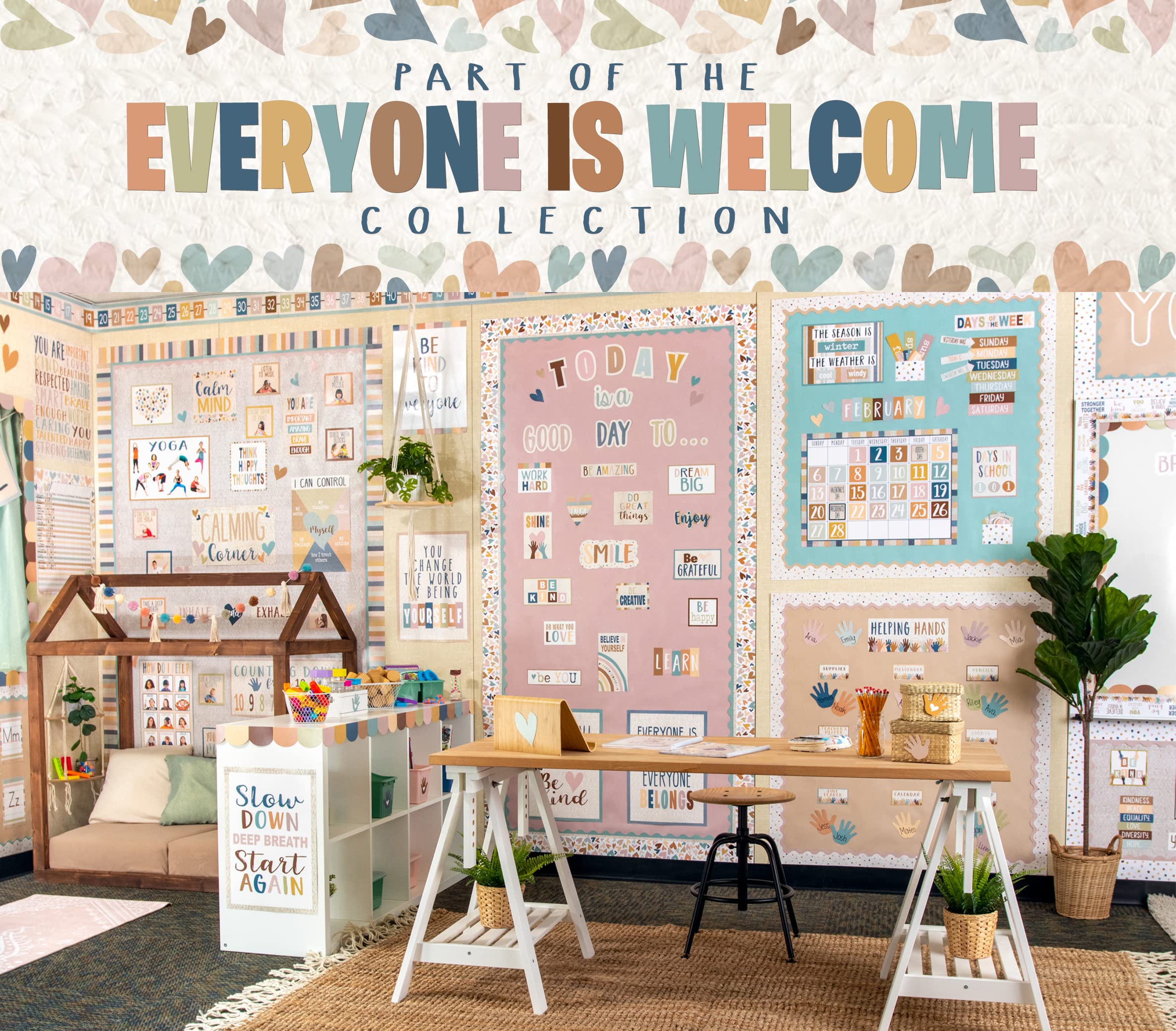 Calming Colors 1–120 Pocket Chart for Classrooms