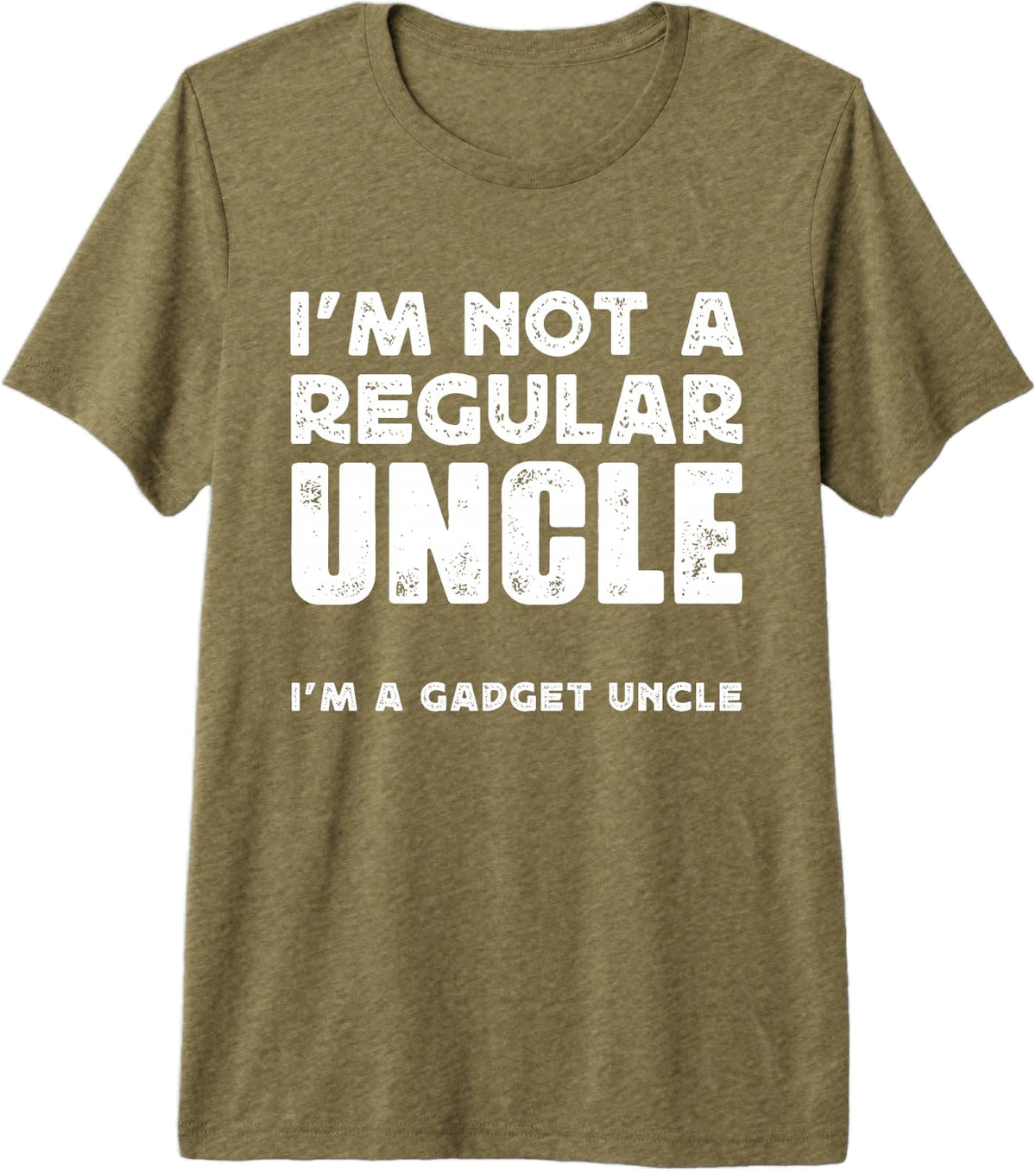 Mens NOT A REGULAR UNCLE A GADGET UNCLE Premium Tri blend T - Gadget uncle humor apparel Official Imagery - 5