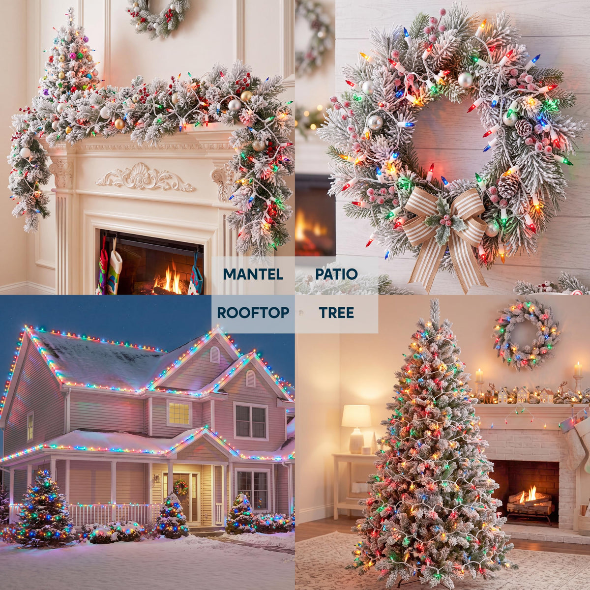 Joiedomi Christmas String Lights Indoor 200 Mini Multicolor - Joiedomi Official Imagery - 4
