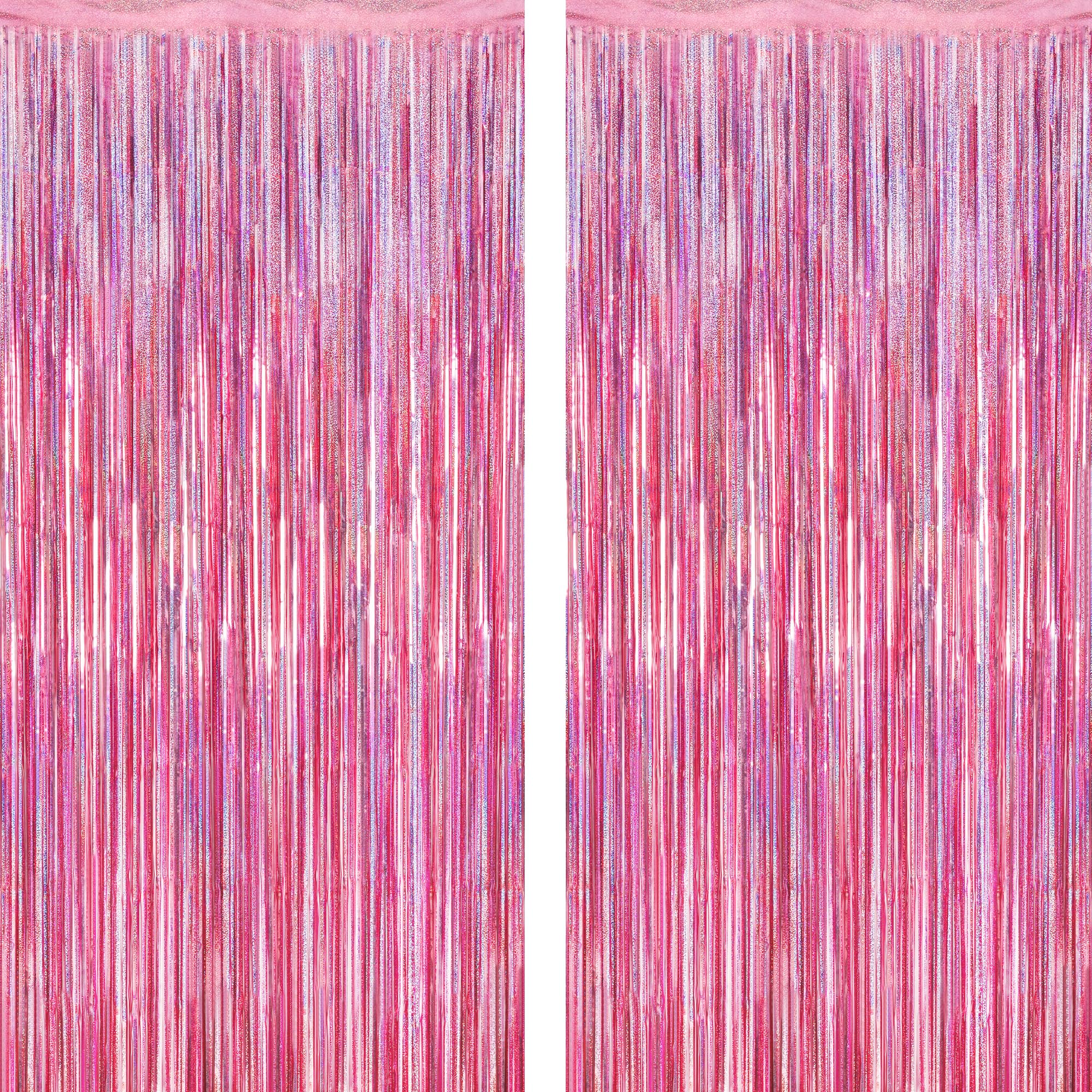 2 Pack Glitter Pink Backdrop, 3.28 FT x 7.05 FT Birthday Party - Product Imagery