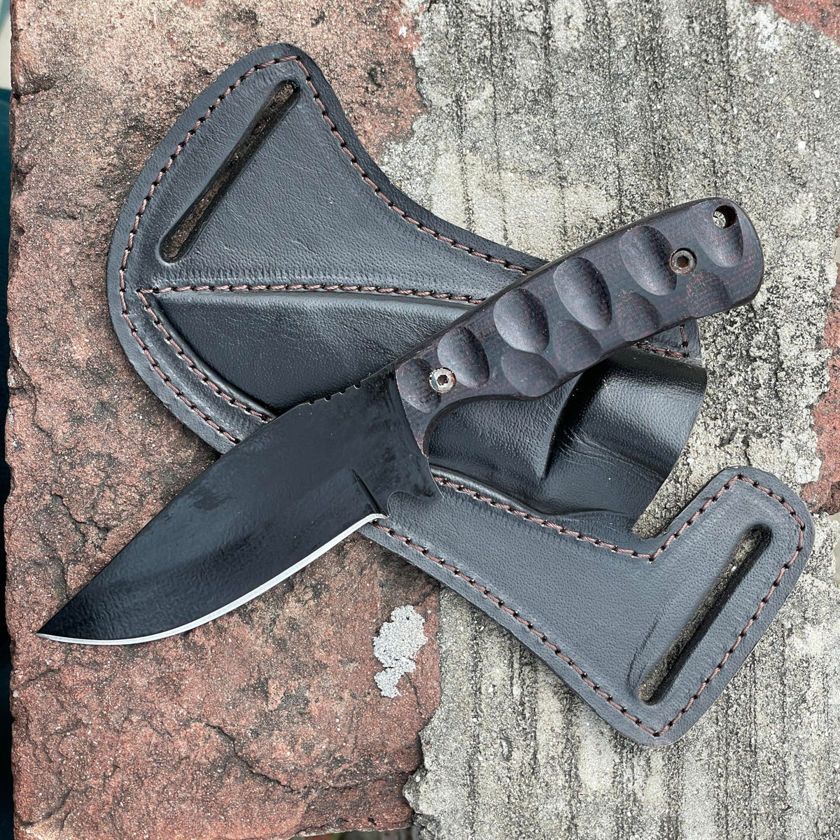 Full Tang Fixed Blade Hunting Knife with Sheath 4 Inch - sami blades Official Imagery - 3