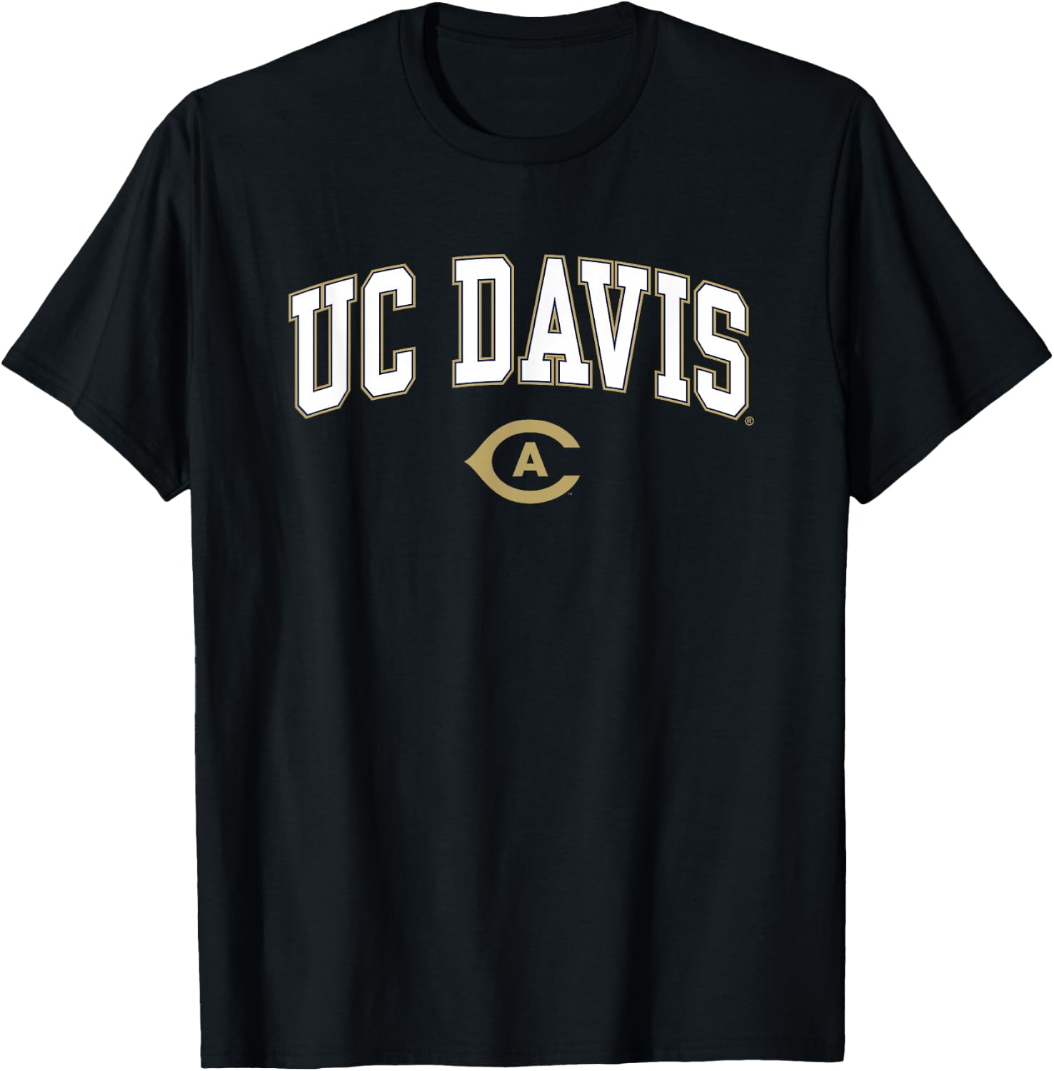 UC Davis Aggies Arch Over Logo Black T-Shirt Small - Product Imagery