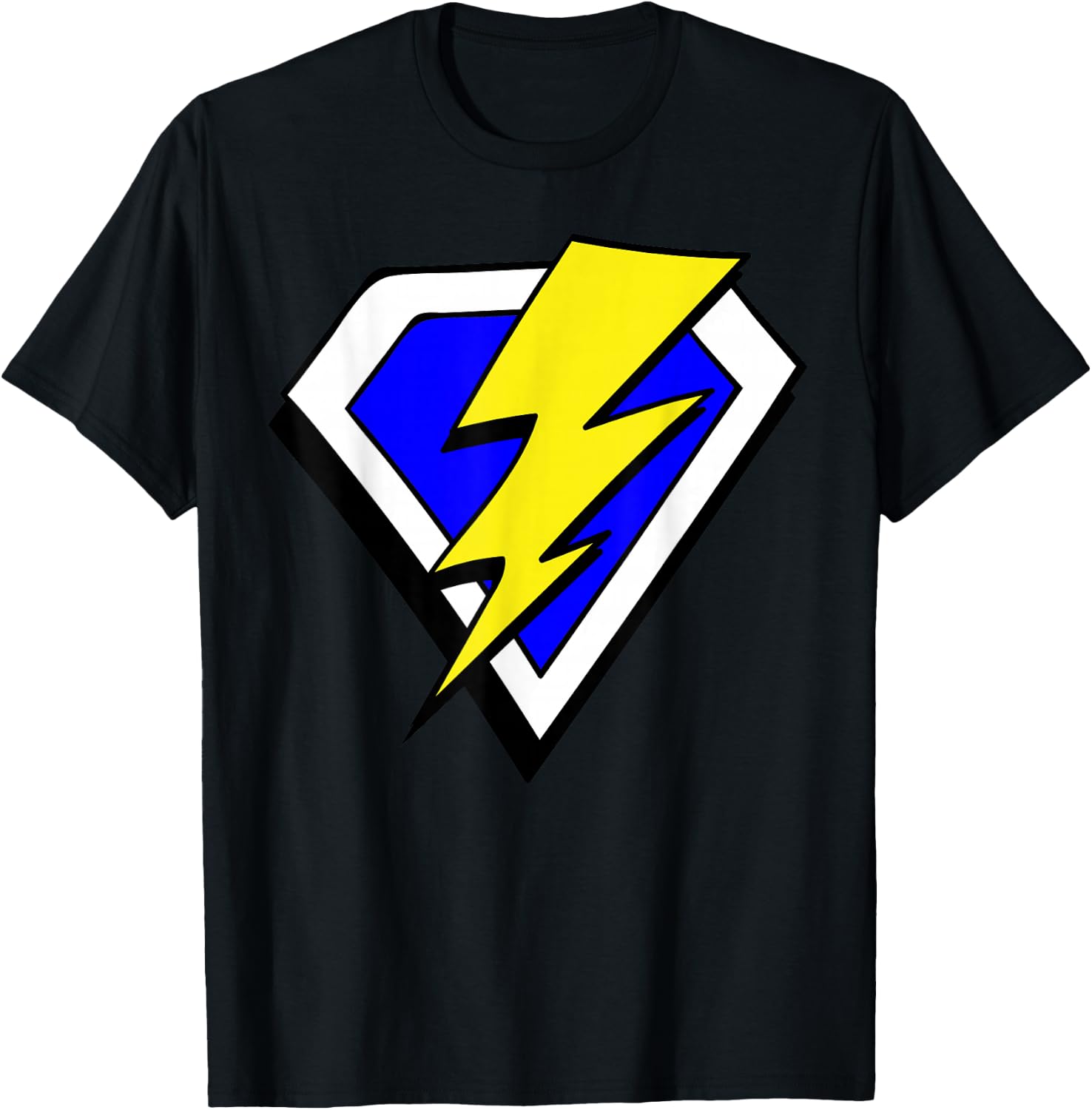 Superhero Lightning Bolt Hero T Shirt - Product Imagery