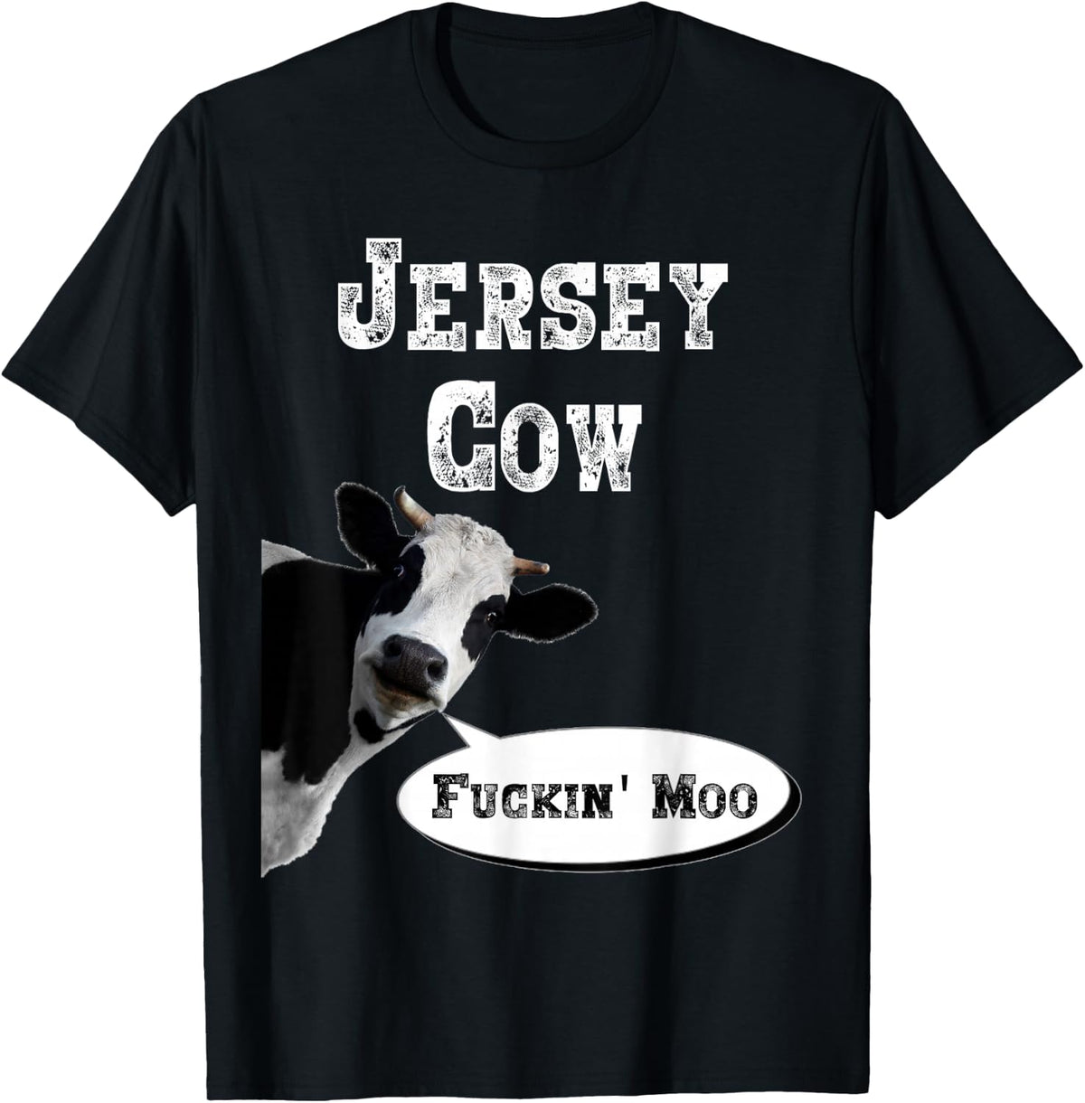 Funny State Of New Jersey Cow Quirkey Lighthearted Apparel T - SmokyMountainTees Humor Collection Official Imagery - 2