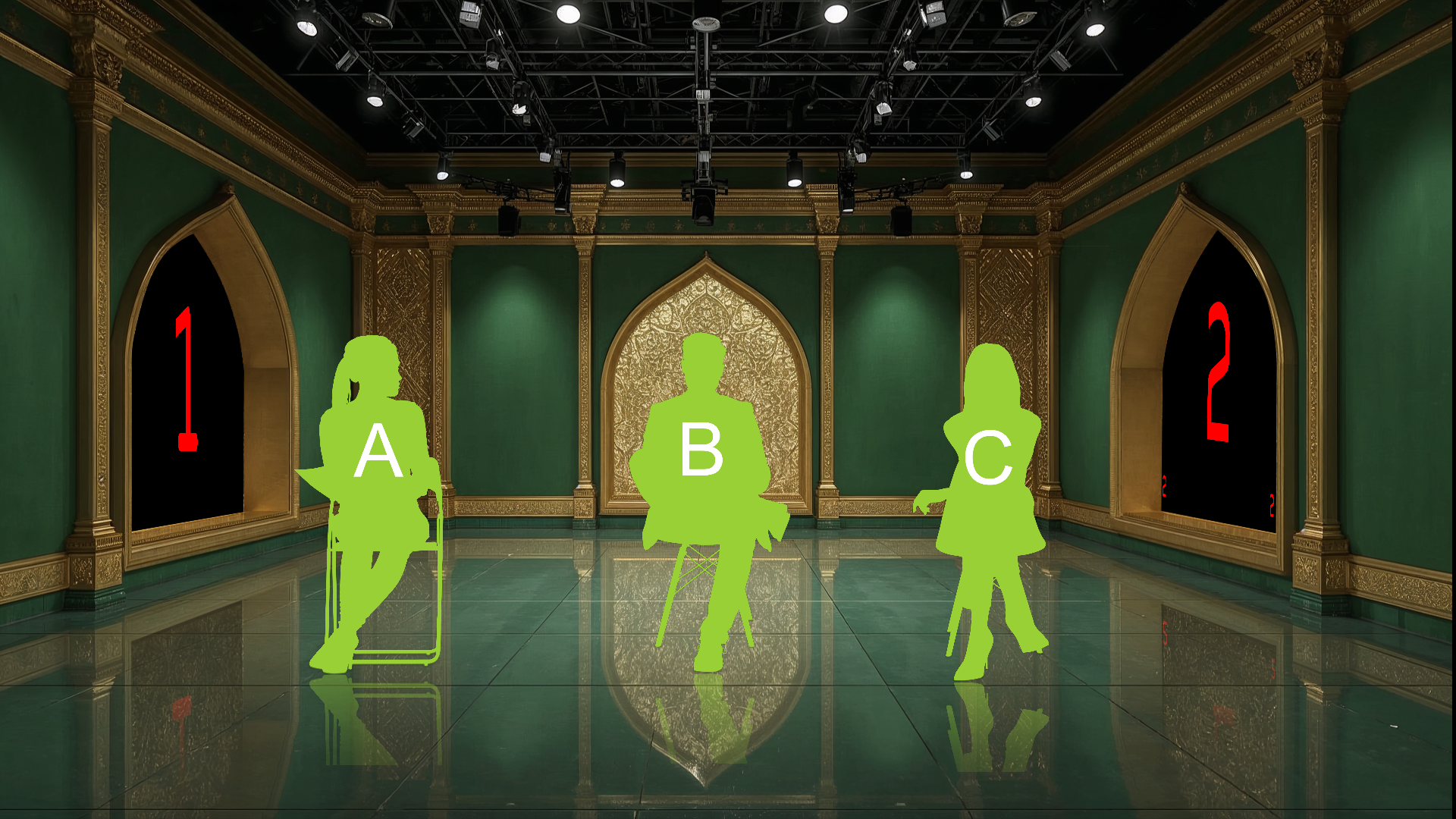 ভিমিক্স, টক শো এবং নিউজ সেটের জন্য পেশাদার ভার্চুয়াল স্টুডিও সেট -০০২৯