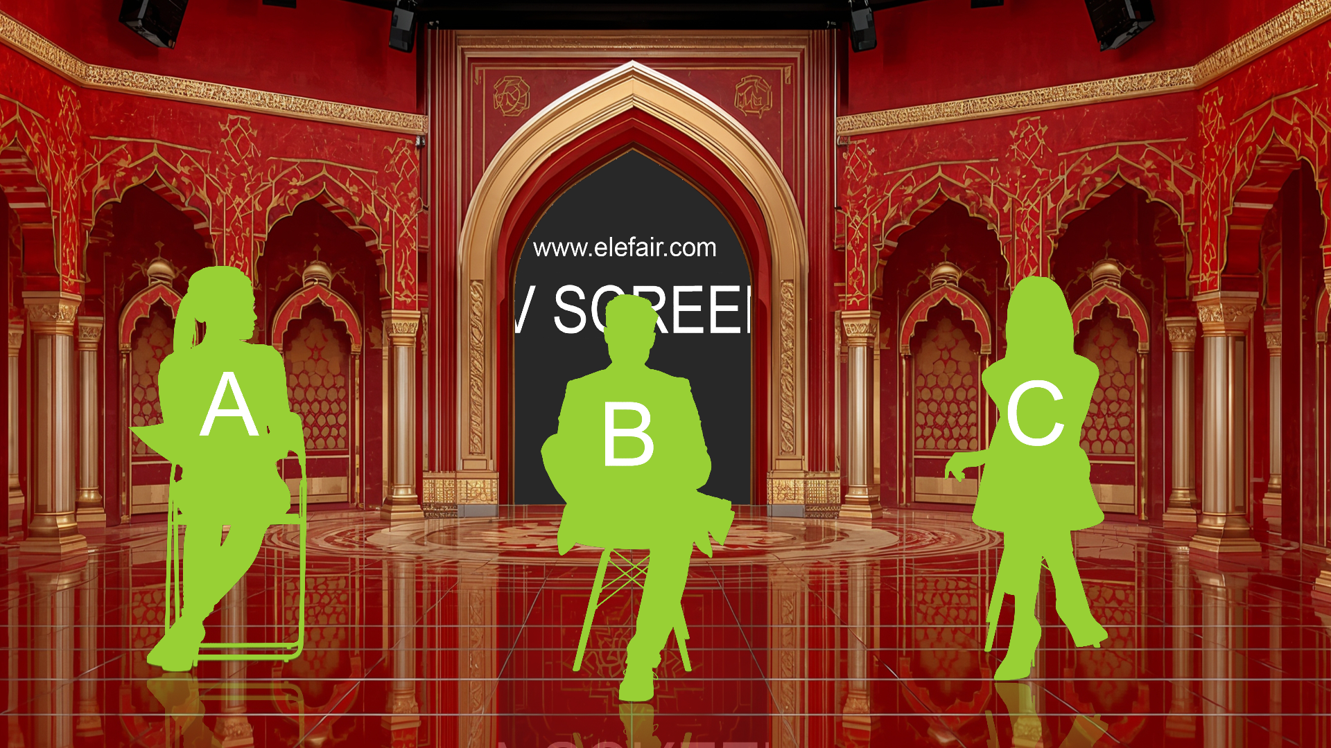 ভিমিক্স, টক শো এবং নিউজ সেটের জন্য পেশাদার ভার্চুয়াল স্টুডিও সেট -0038