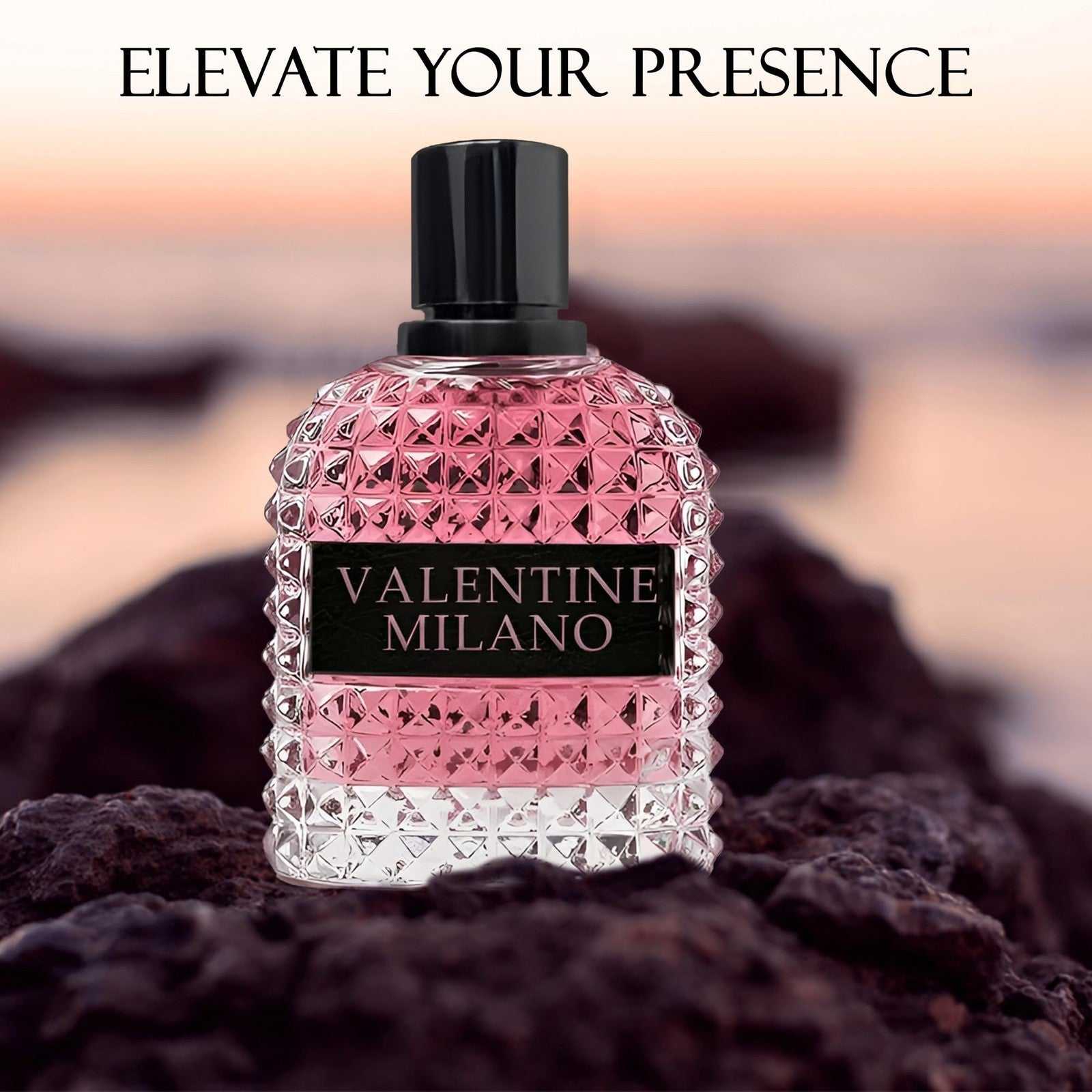 A CENTER Milano Women Perfume EDP Spray 100ml with vanilla and jasmine scent in modern black wood bottle