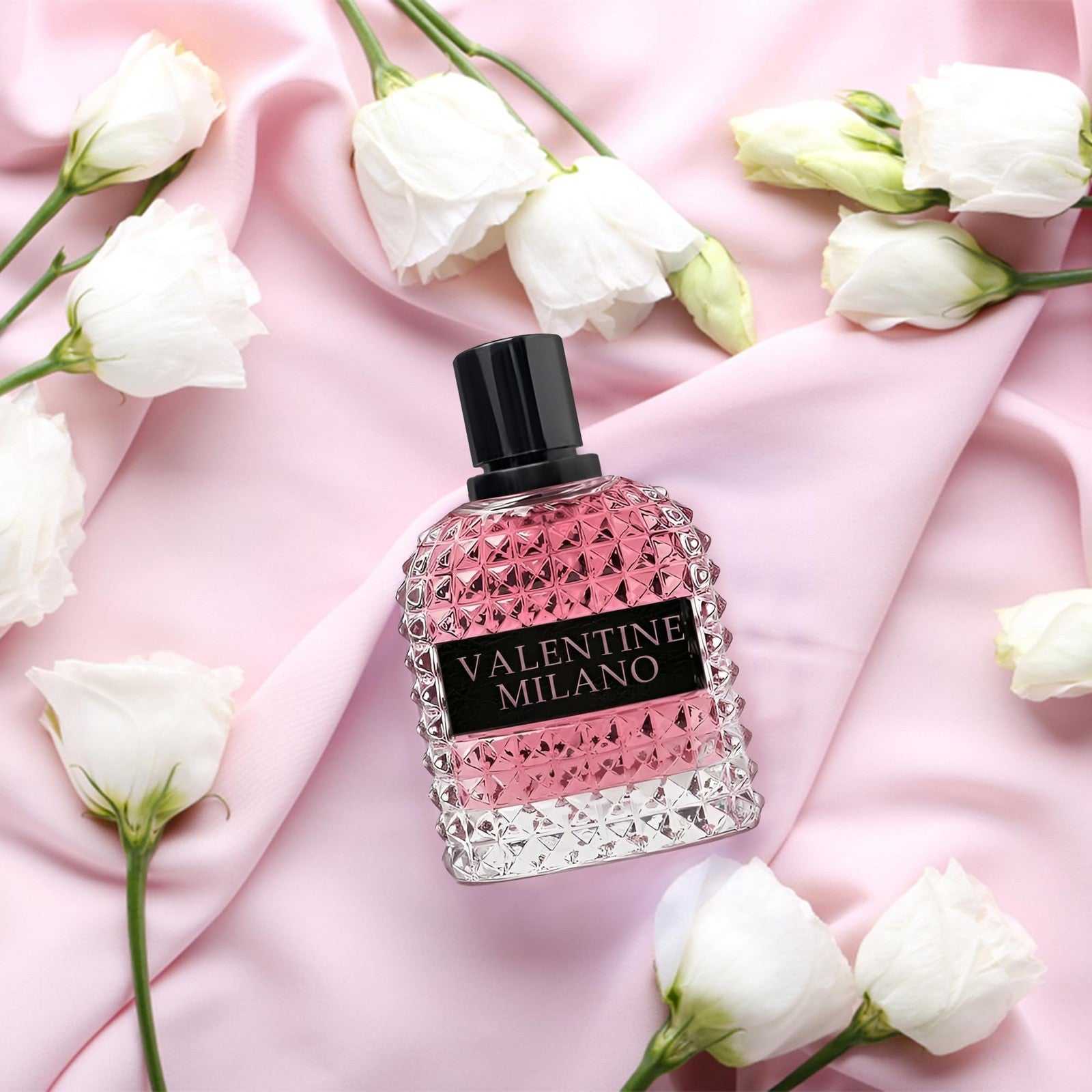 A CENTER Milano Women Perfume 100ml EDP spray with vanilla jasmine scent in black modern bottle