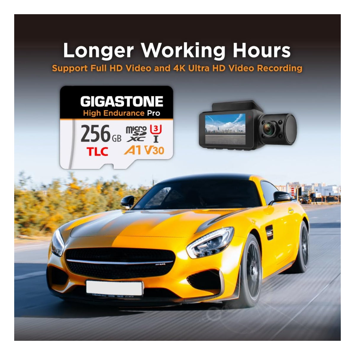 【5 Yrs Free Data Recovery】【Dash Cam】 GIGASTONE 256GB Micro SD... - Official Gigastone Product Imagery - View 6