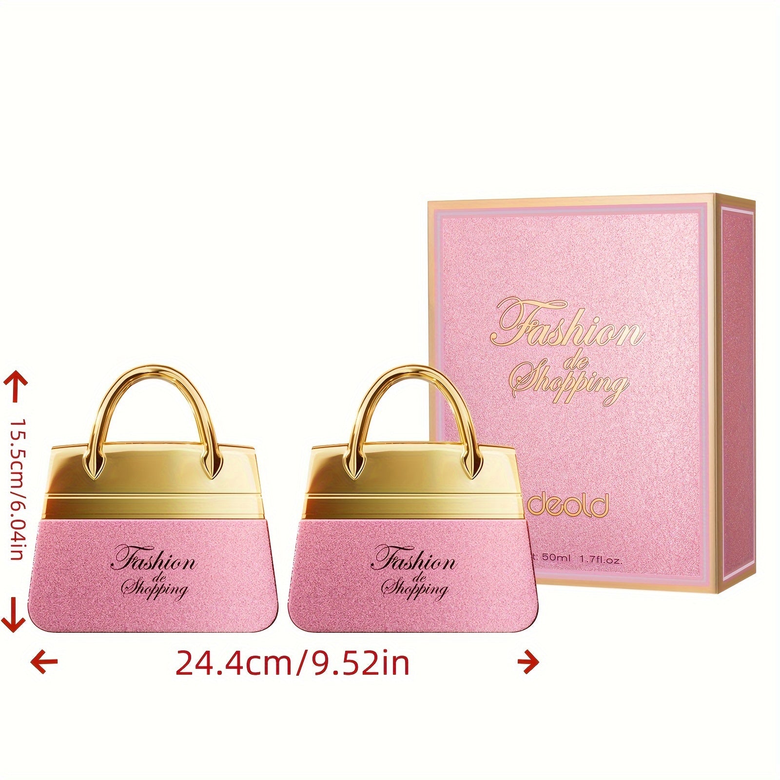 Two Temu Bag Styling Perfume Eau De Parfum sprays with natural fragrance and long-lasting scent, shown in sleek bottles.