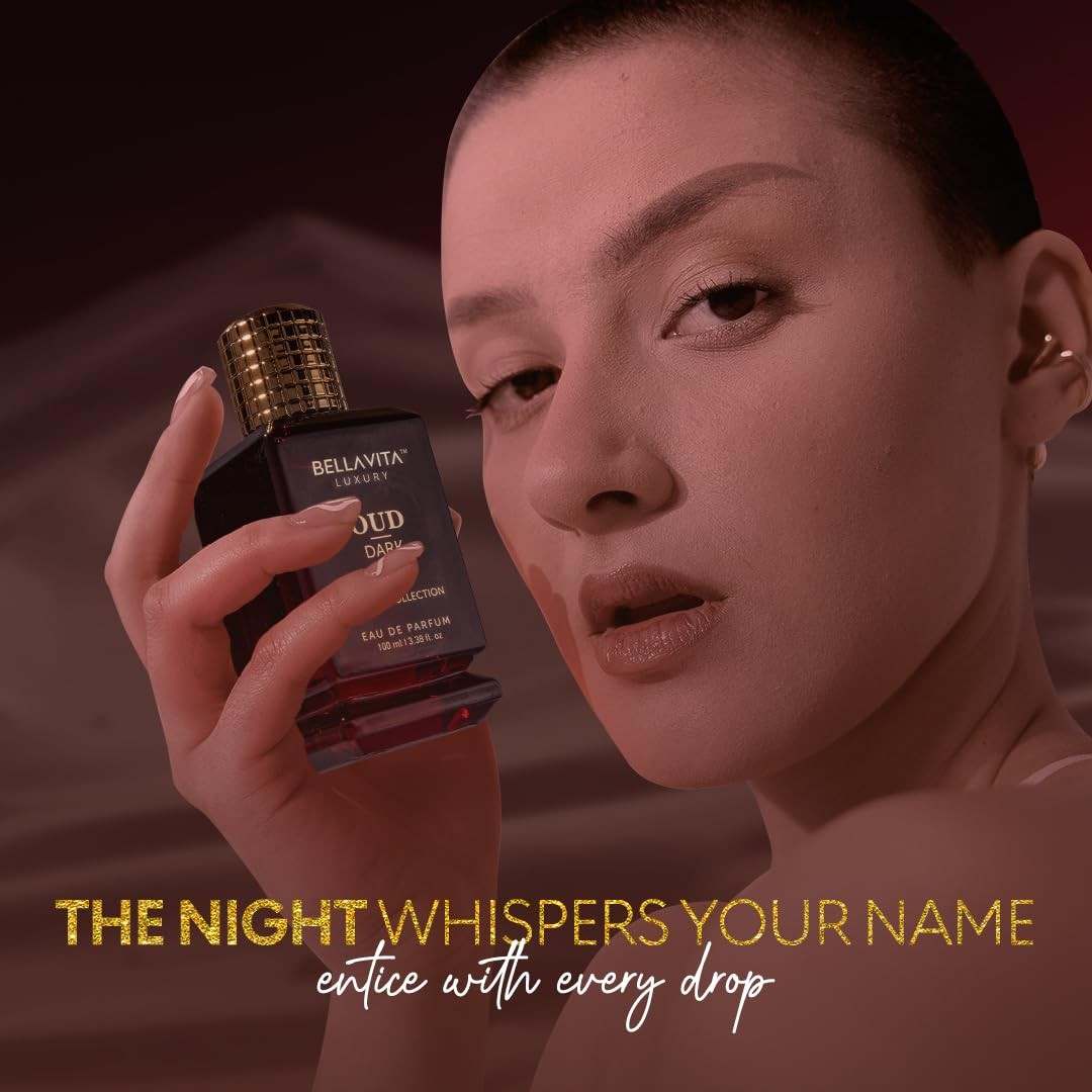 BellaVita Luxury OUD Dark EDP 100ml unisex Arabian perfume bottle in modern packaging