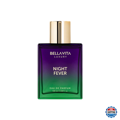 BELLAVITA Luxury NIGHT FEVER unisex perfume bottle with bergamot and vanilla notes