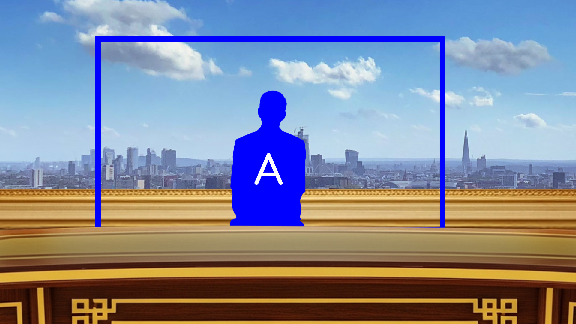 Professional virtual studio set for vMix talk show and news broadcasting with customizable green screen backgrounds