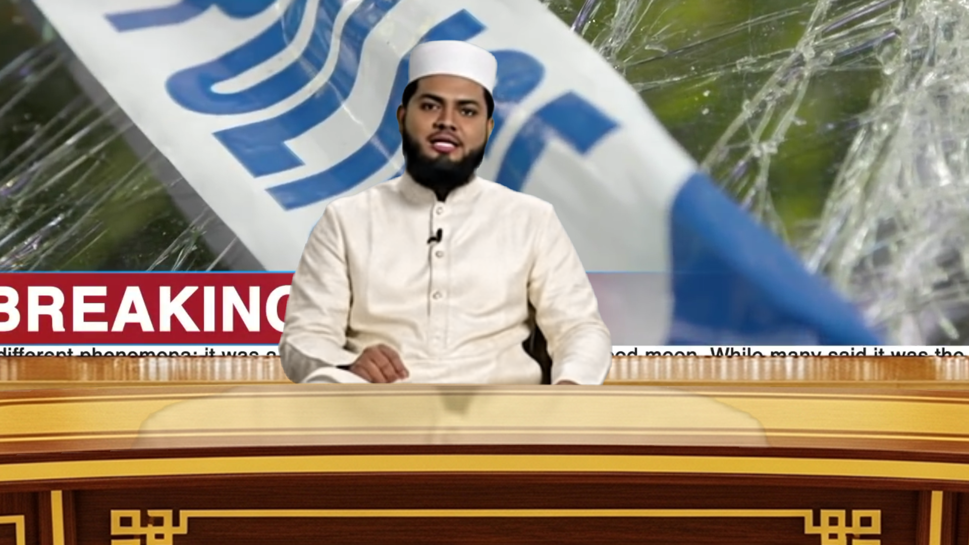 Professional virtual studio set for vMix talk show and news broadcasts with customizable green screen backgrounds and multiple camera angles