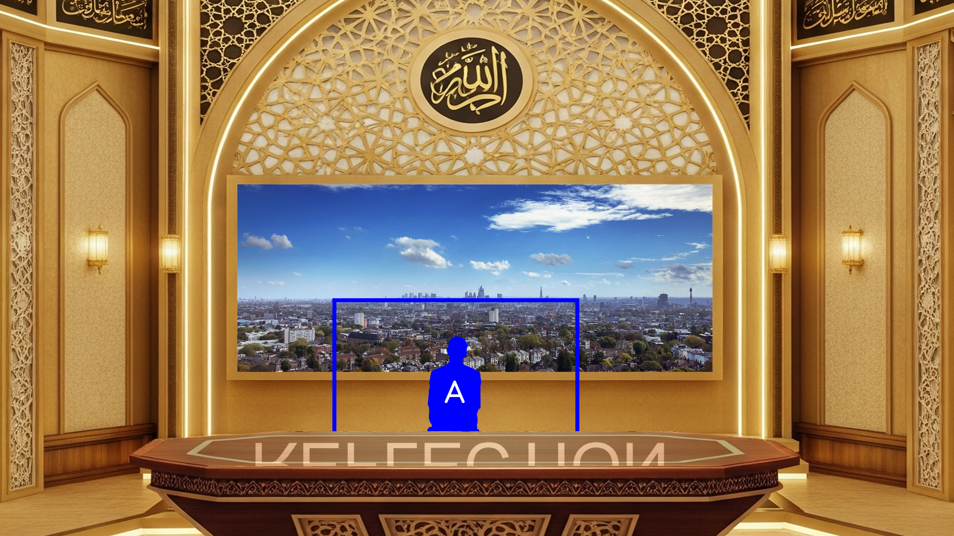 Professional virtual studio set for vMix talk show and news broadcasts with customizable design and green screen optimization