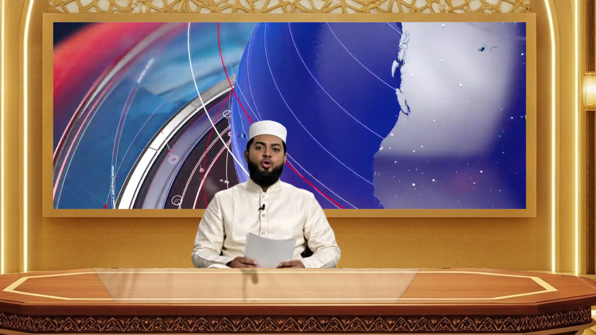 Professional Virtual Studio Set for vMix talk shows and news broadcasts with customizable green screen backgrounds