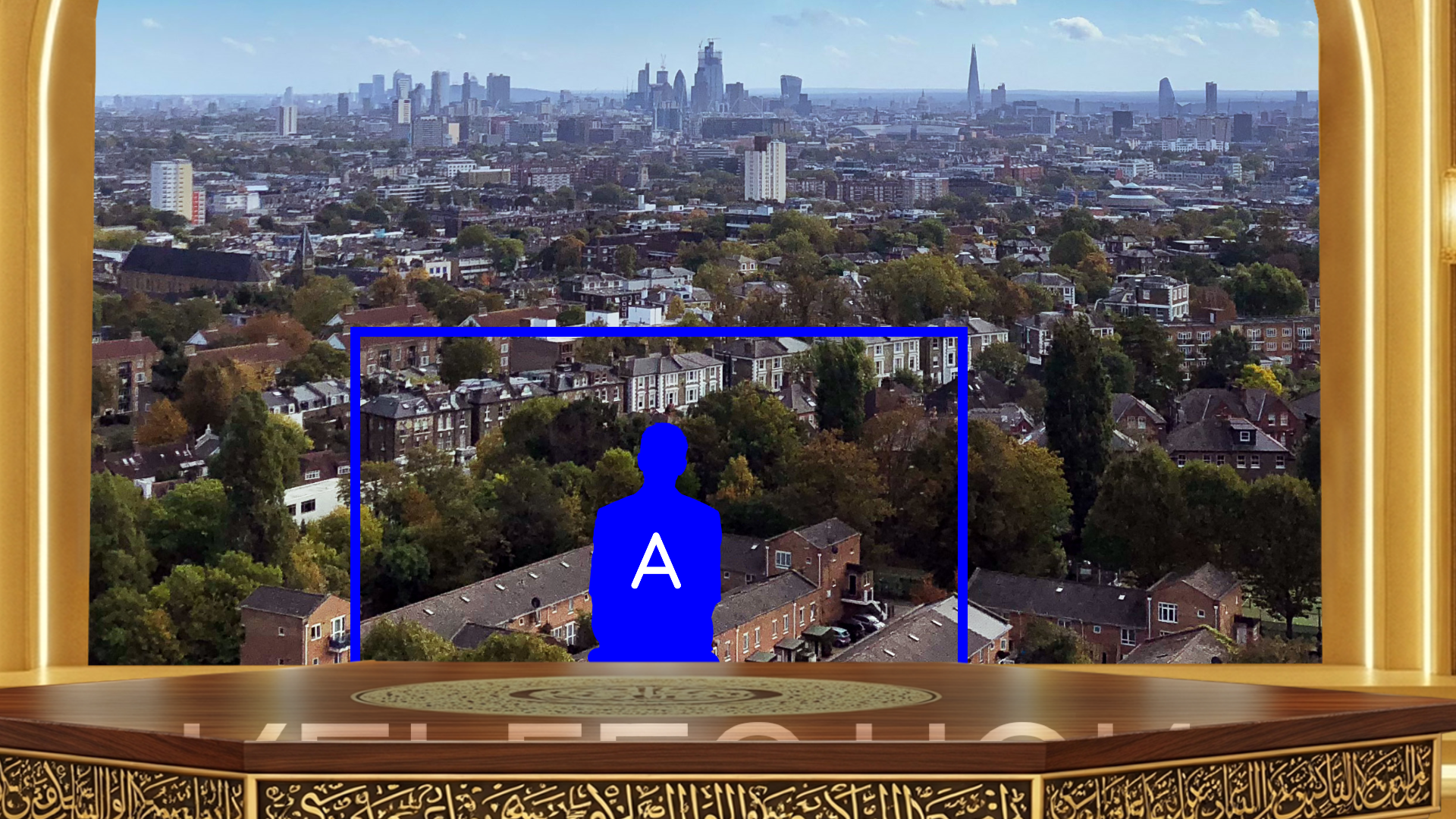 Professional Virtual Studio Set for vMix talk shows and news broadcasts with customizable green screen backgrounds