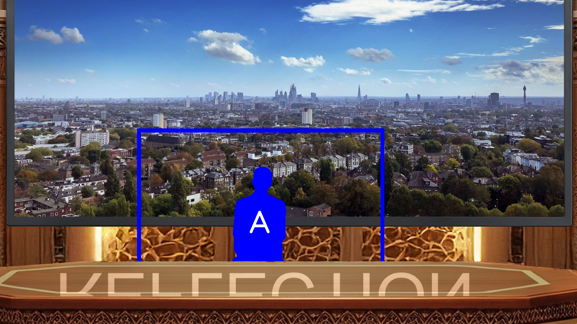 Professional virtual studio set for vMix with customizable talk show and news backgrounds optimized for green screen production