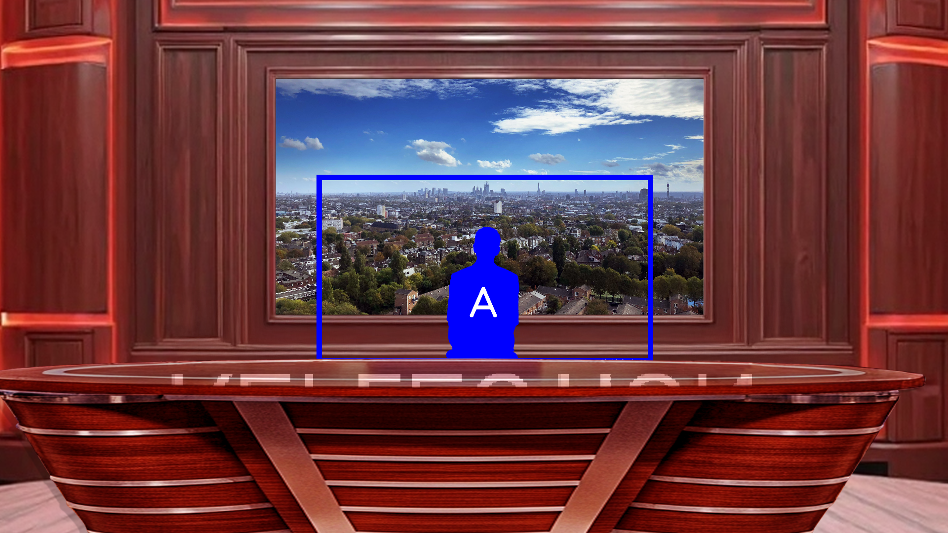 Professional Virtual Studio Set for vMix talk shows and news broadcasts with customizable green screen backgrounds