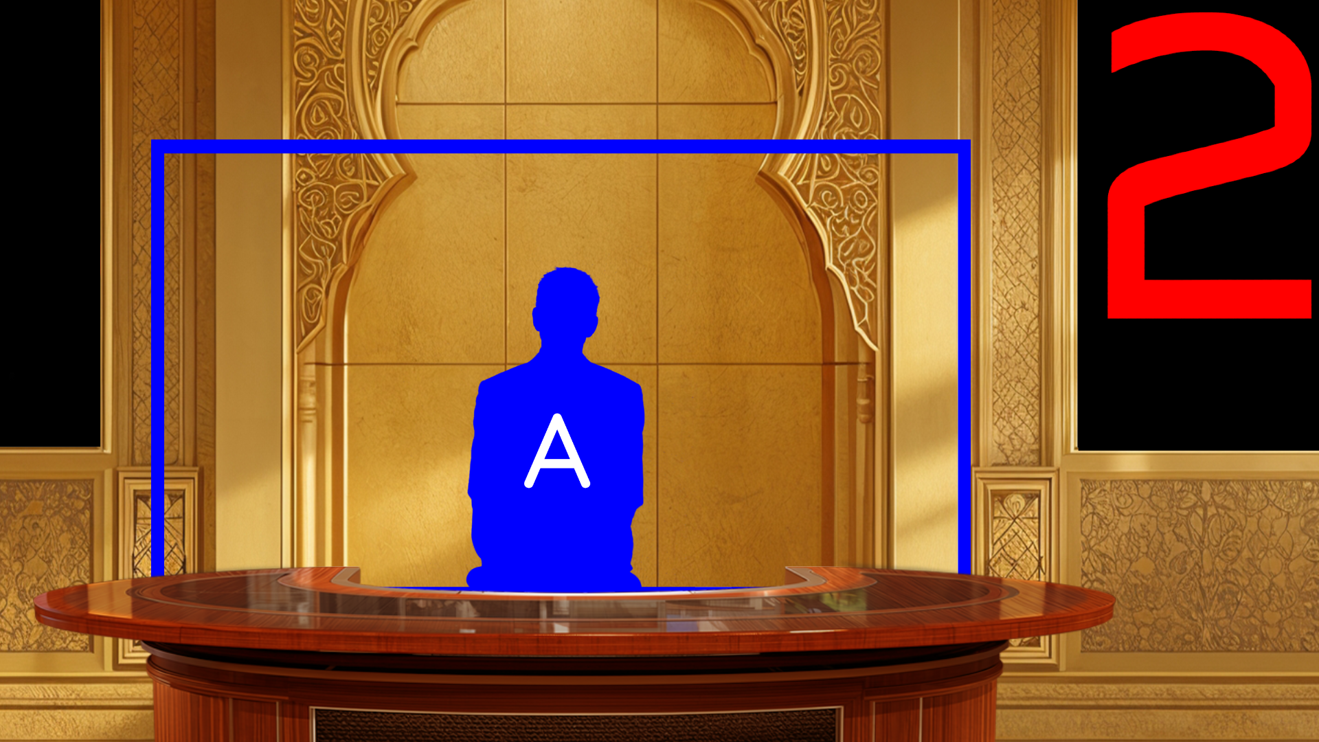 Professional Virtual Studio Set for vMix talk show and news broadcasting with customizable green screen backgrounds and multiple camera angles