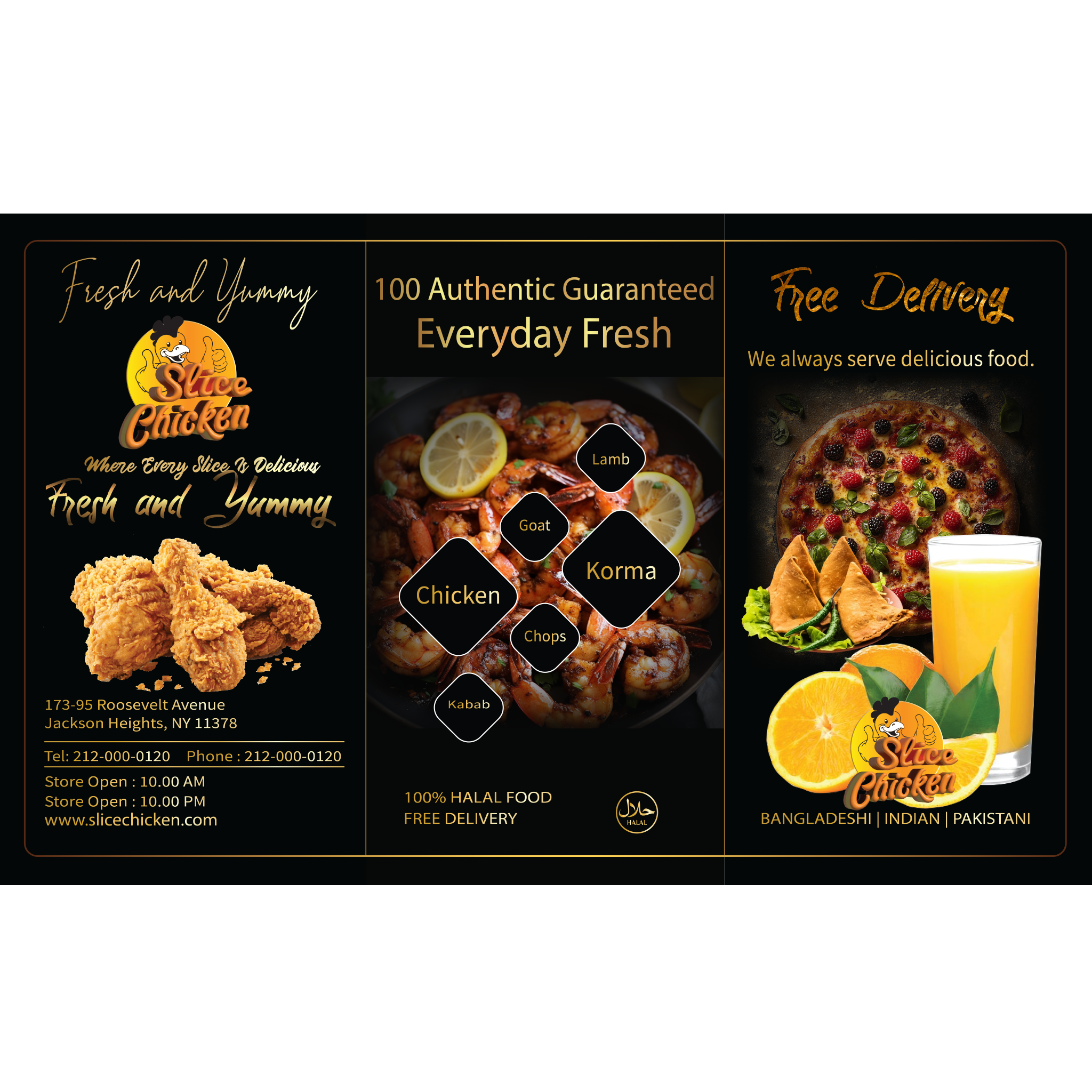 Professional restaurant menu, flyer, and business card template set for instant download