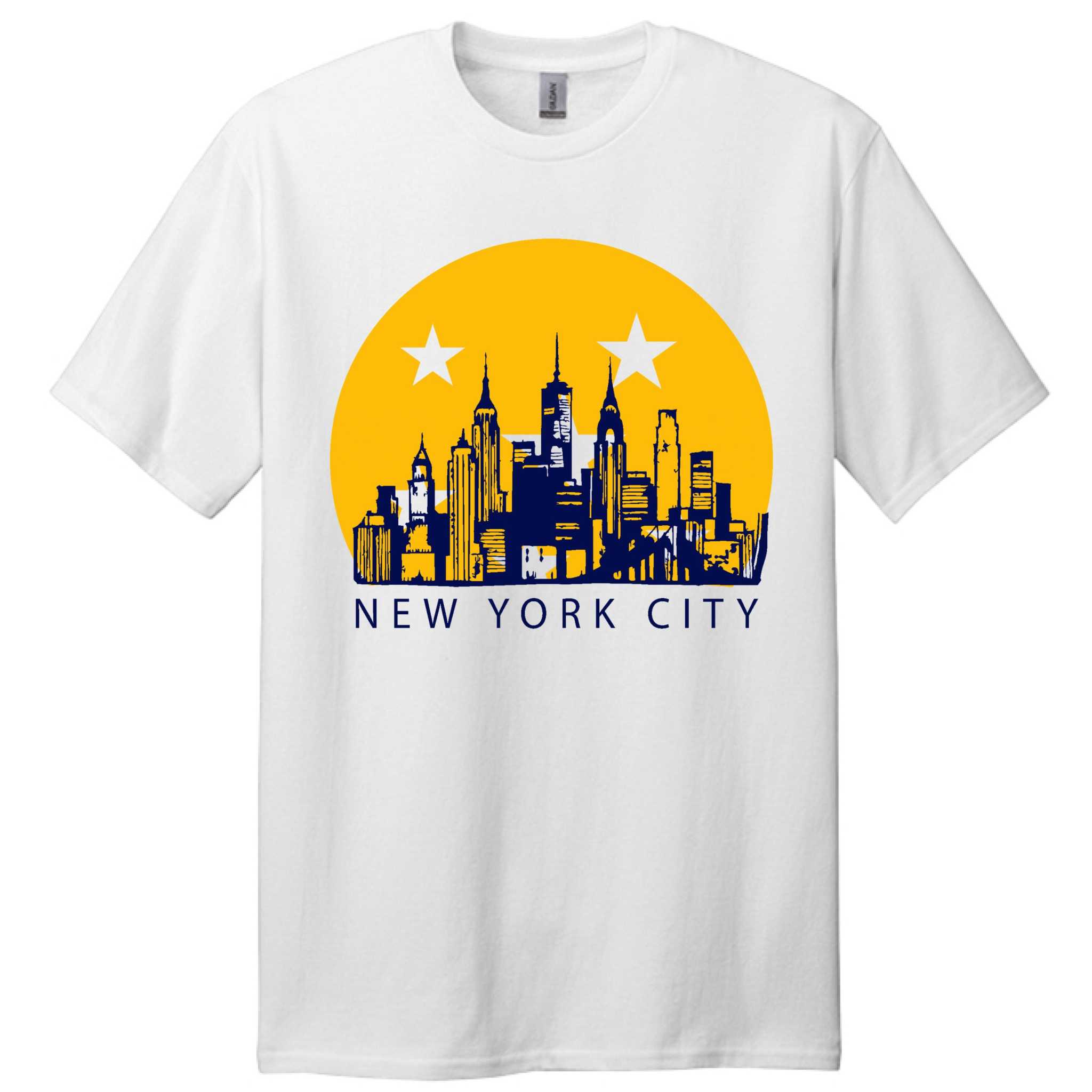 Gildan G200T NYC City Life T-shirt in Safety Green with ANSI high-visibility compliance