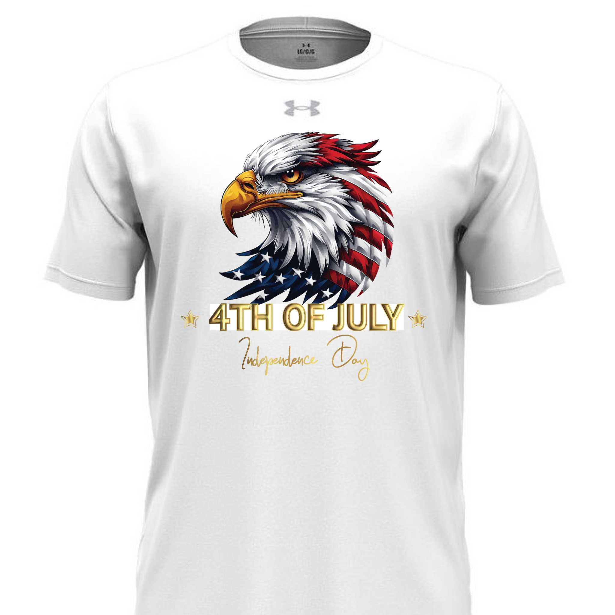 Under Armour 1376842 Men's Team Tech T-Shirt in USA 4th of July Independence Day design