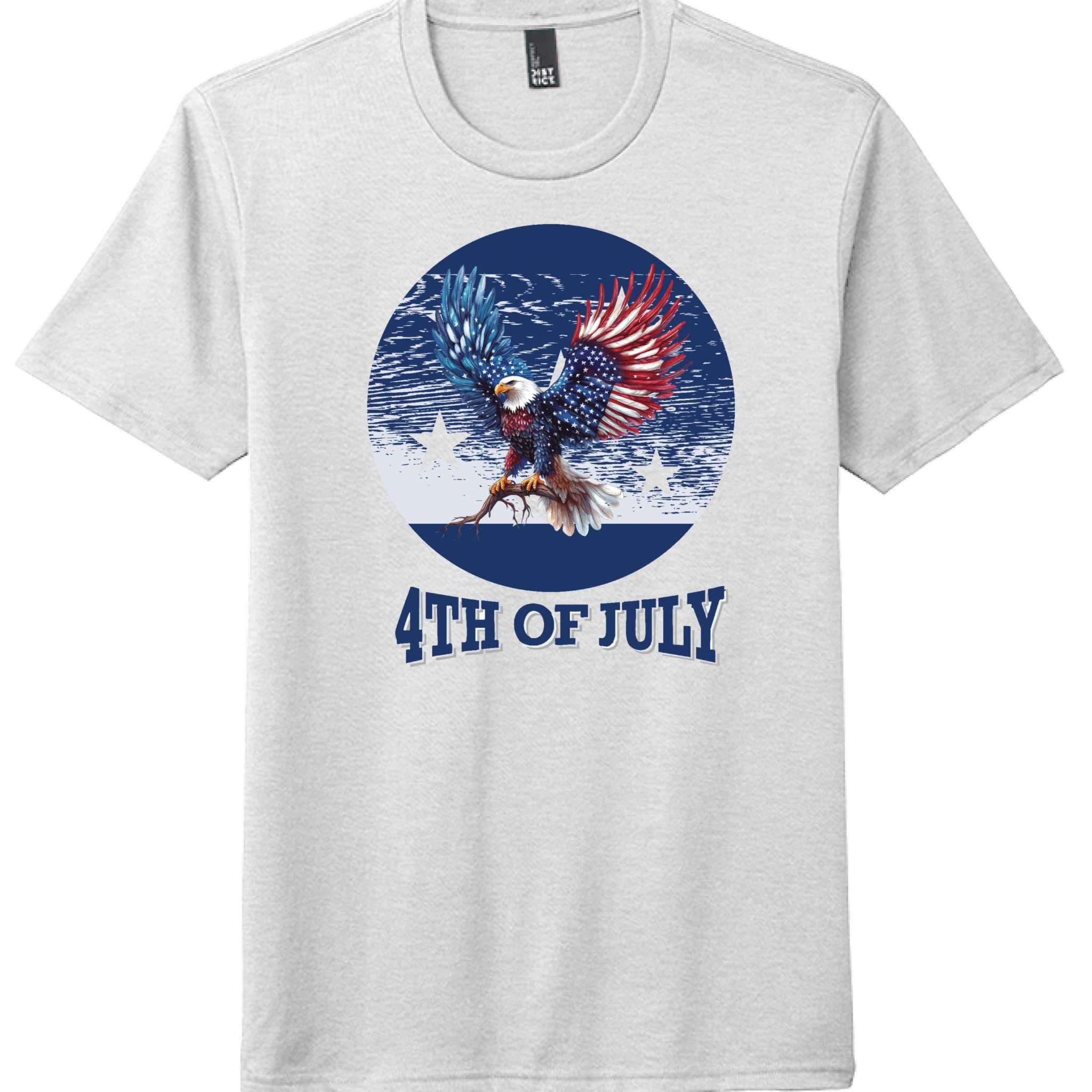 District DM130 Perfect Tri cotton blend 4th of July USA Freedom T-shirt