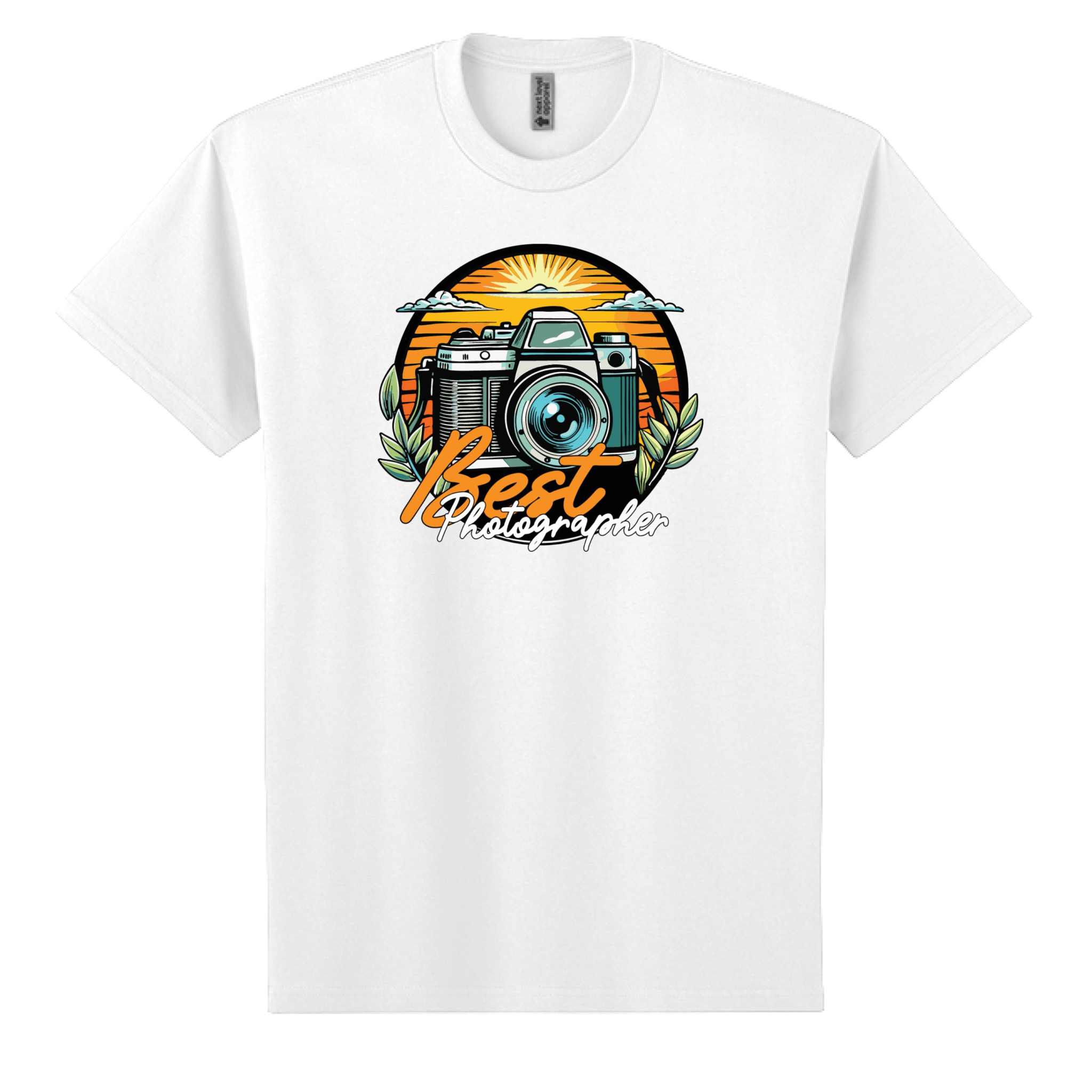 Next Level Apparel unisex heavyweight t-shirt with creative camera graphic and relaxed fit
