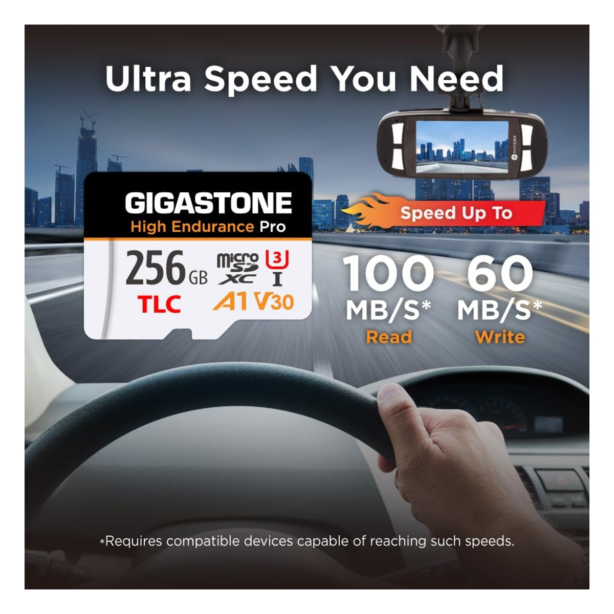 【5 Yrs Free Data Recovery】【Dash Cam】 GIGASTONE 256GB Micro SD... - Official Gigastone Product Imagery - View 3