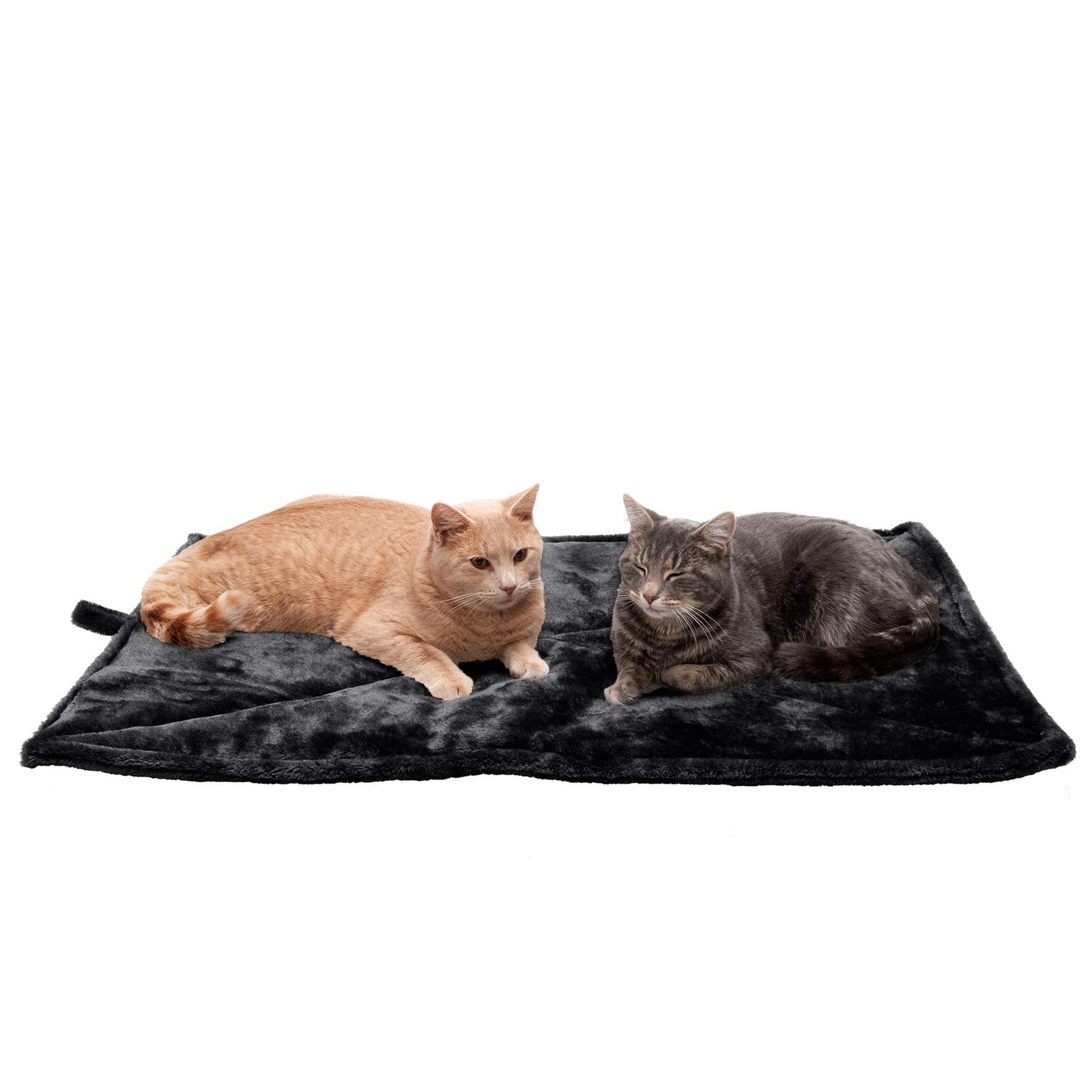 Furhaven ThermaNAP self-warming black pet bed with quilted faux fur for cats and small dogs