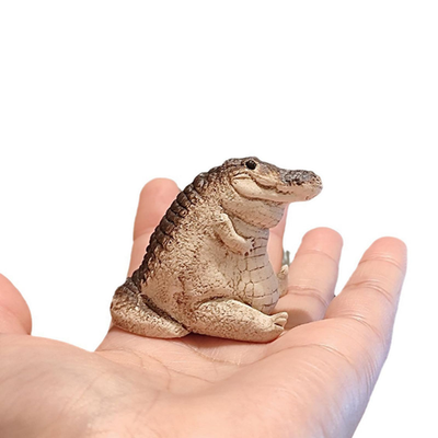 Small resin crocodile fish tank decoration by KnocKconK, cute and lively aquarium ornament
