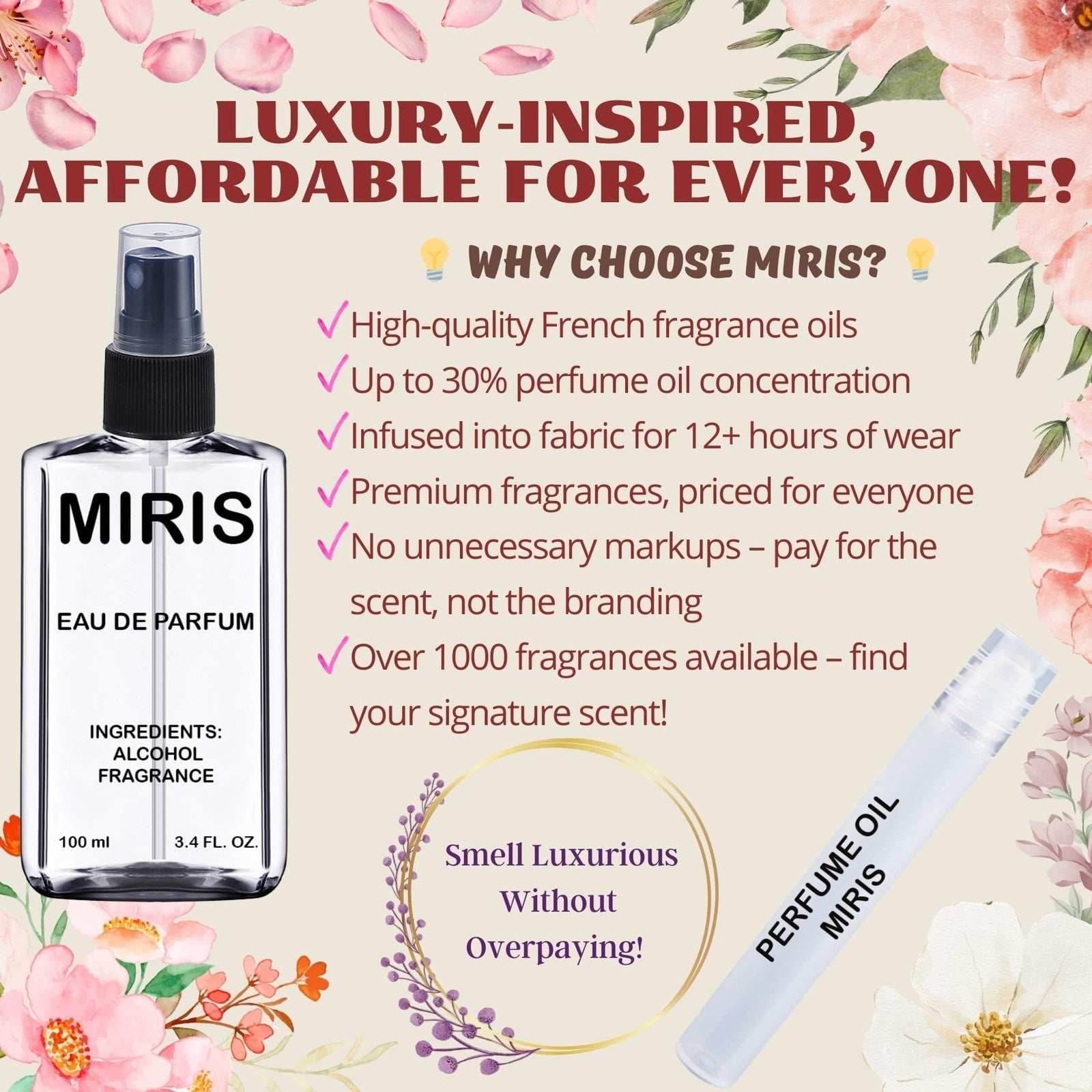 MIRIS No. 1166 women's oriental woody perfume spray 3.4oz long-lasting fragrance bottle