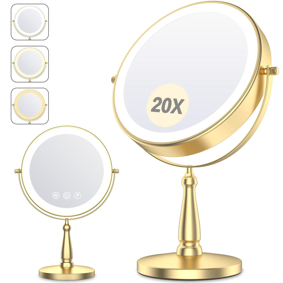Vanity Mirror with Lights 9 Lighted Makeup Mirror 1X 20X