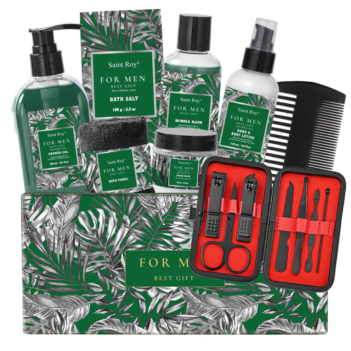 15Pc Man Perfume Beard Grooming Spa Set For Men Facial Skin