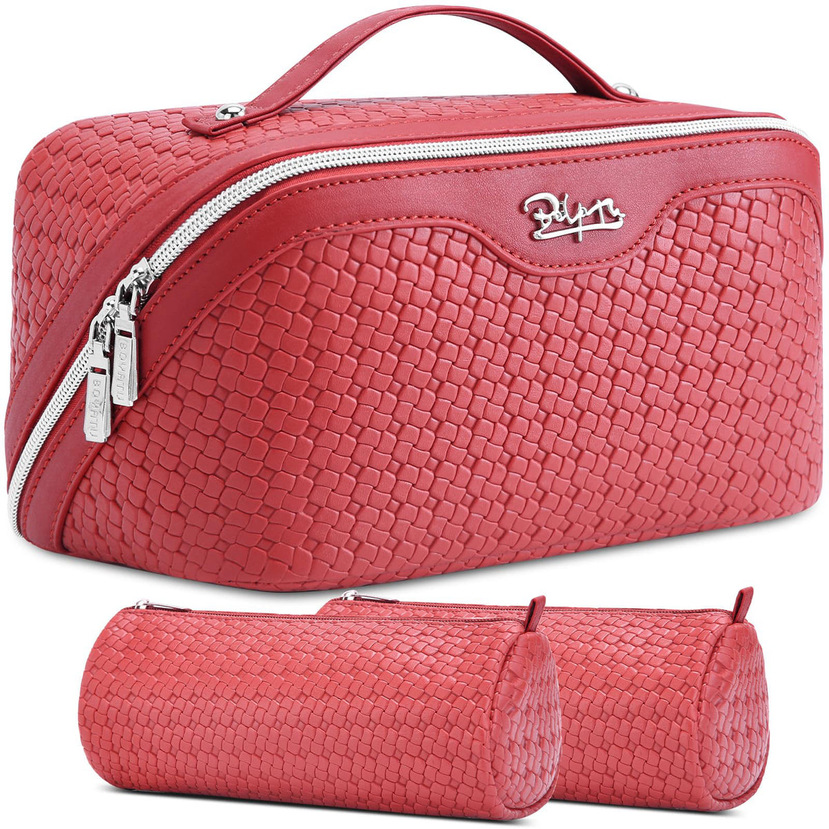 BOYATU Travel Makeup Bag Cosmetic Bags for Women 3 Pcs Set