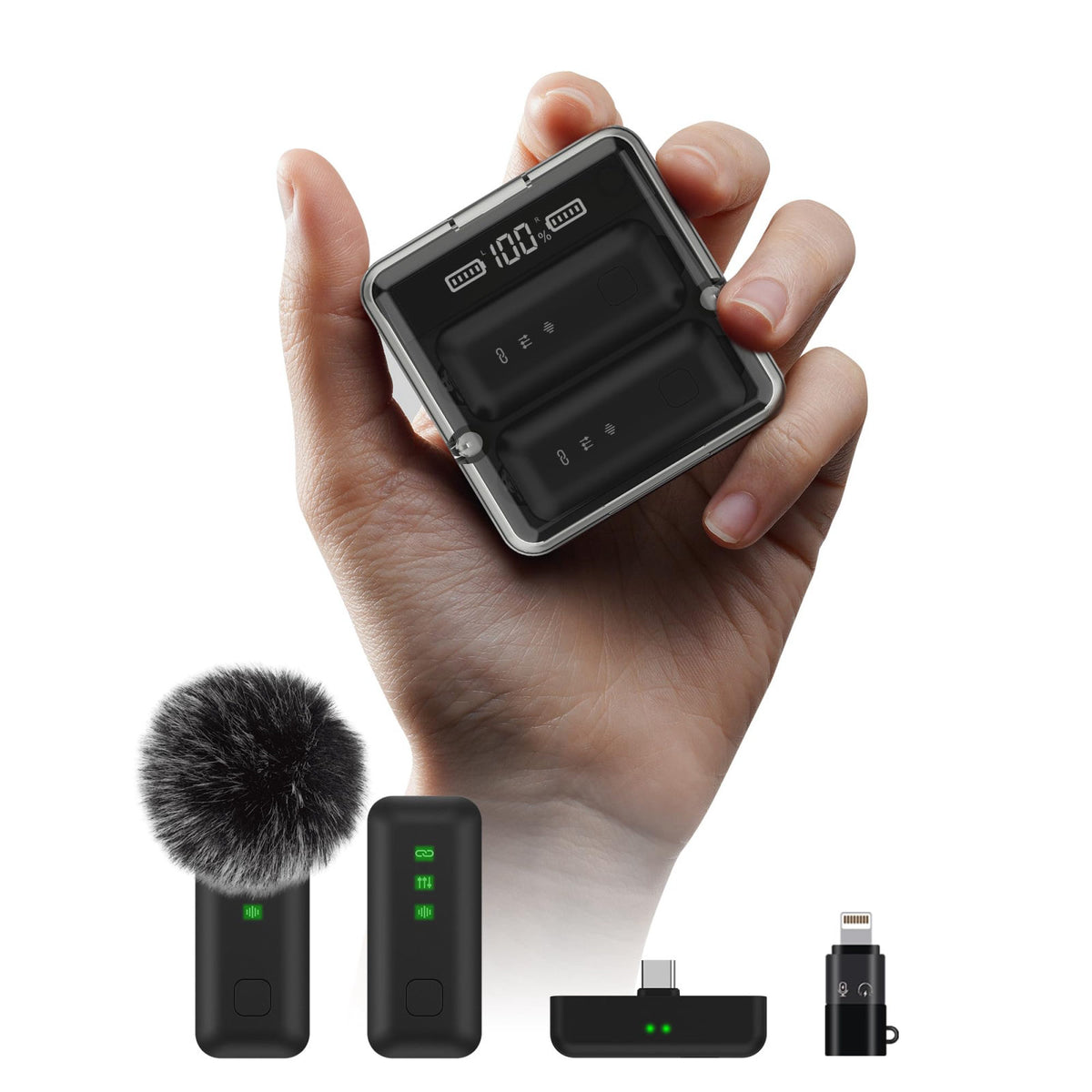 IVANKY 4Pcs Wireless Lavalier Microphone for iPhone with