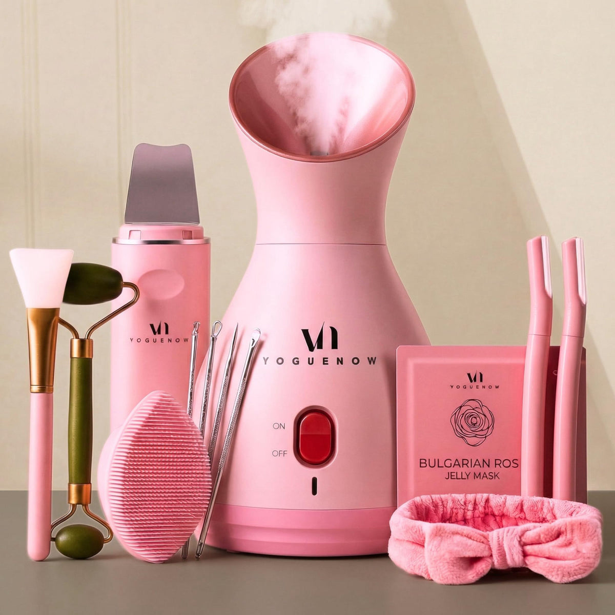 Facial Steamer Spa Kit with 17 Spa Tools for Complete At