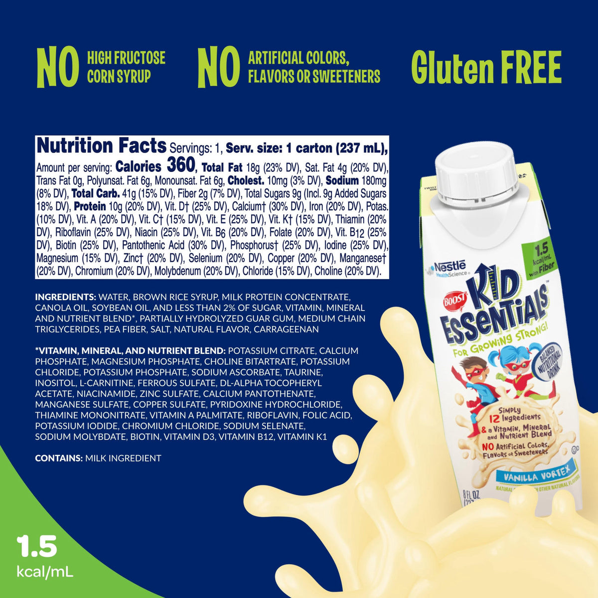 BOOST Kid Essentials 1 5 with Fiber Vanilla Vortex